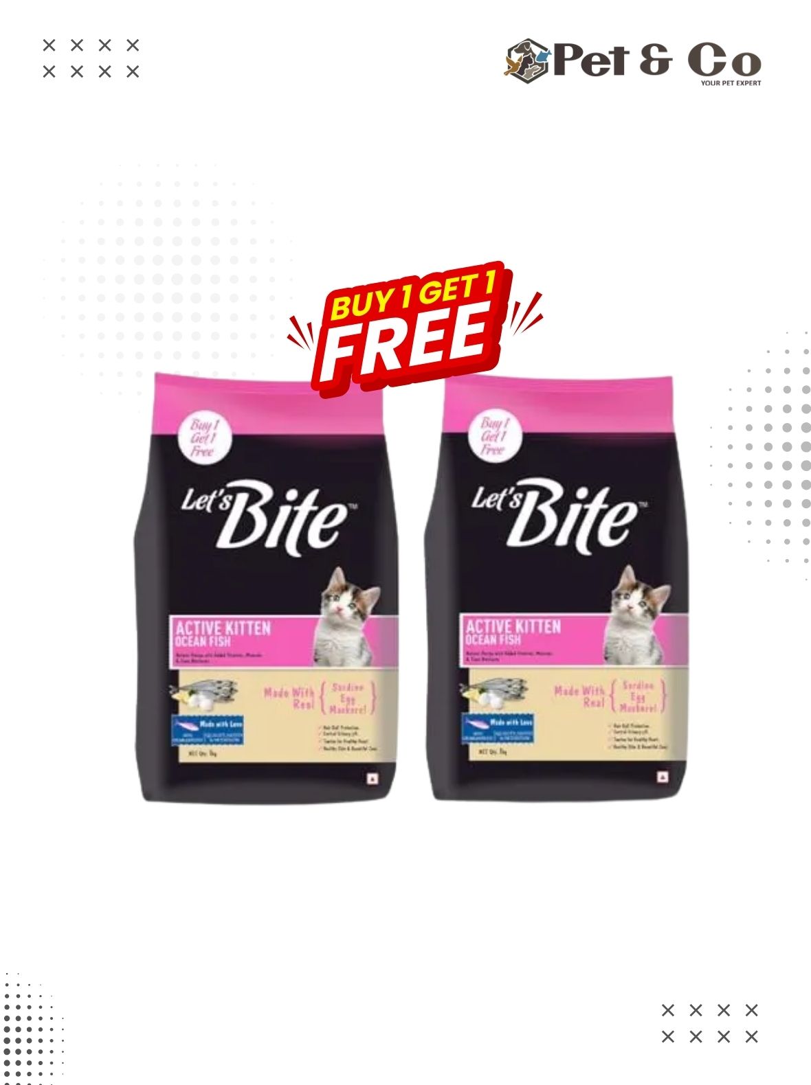 Let's Bite Active Kitten Cat Dry Food(1-12months)