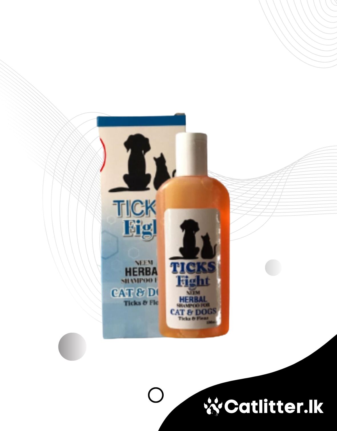 Ticks Fight Neem Herbal Shampoo For Dogs & Cats 100ml