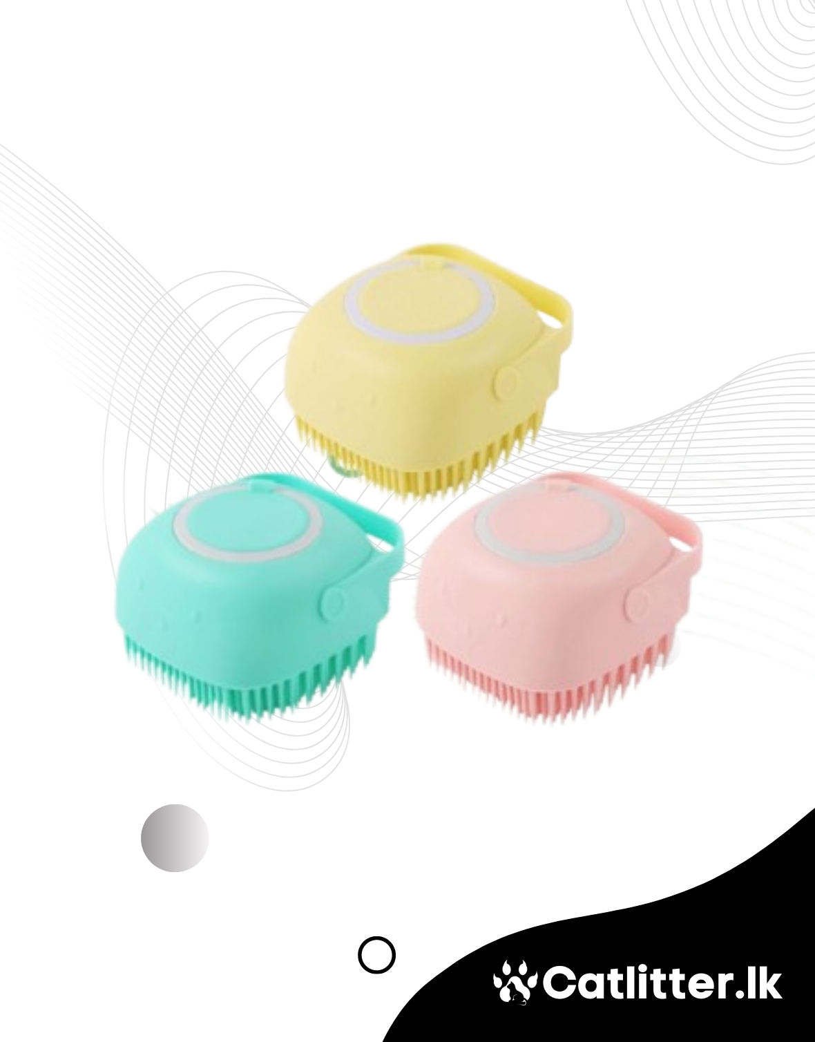 Portable Shower Brush Shower Silicone Gel Container