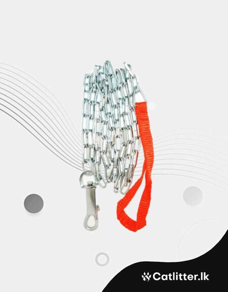 Dog Box Chain Silver With Red Handle