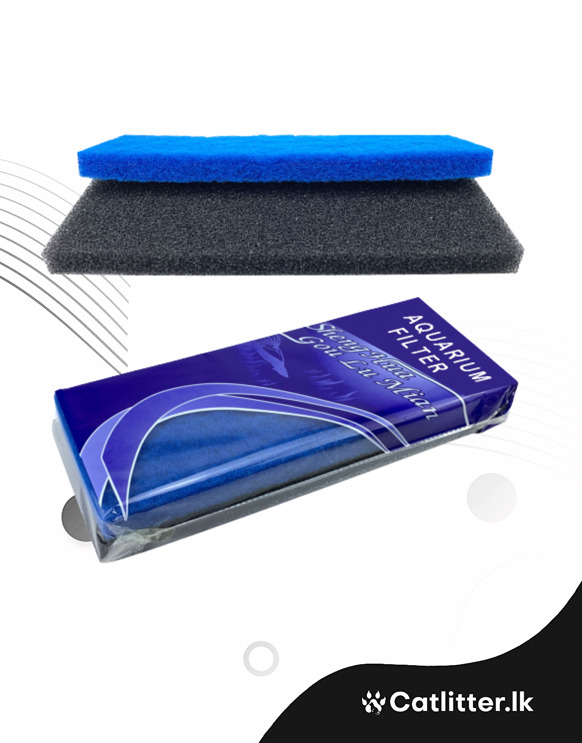 Aquarium Filter Tank Foam Sponges 2 Pcs XY-1810