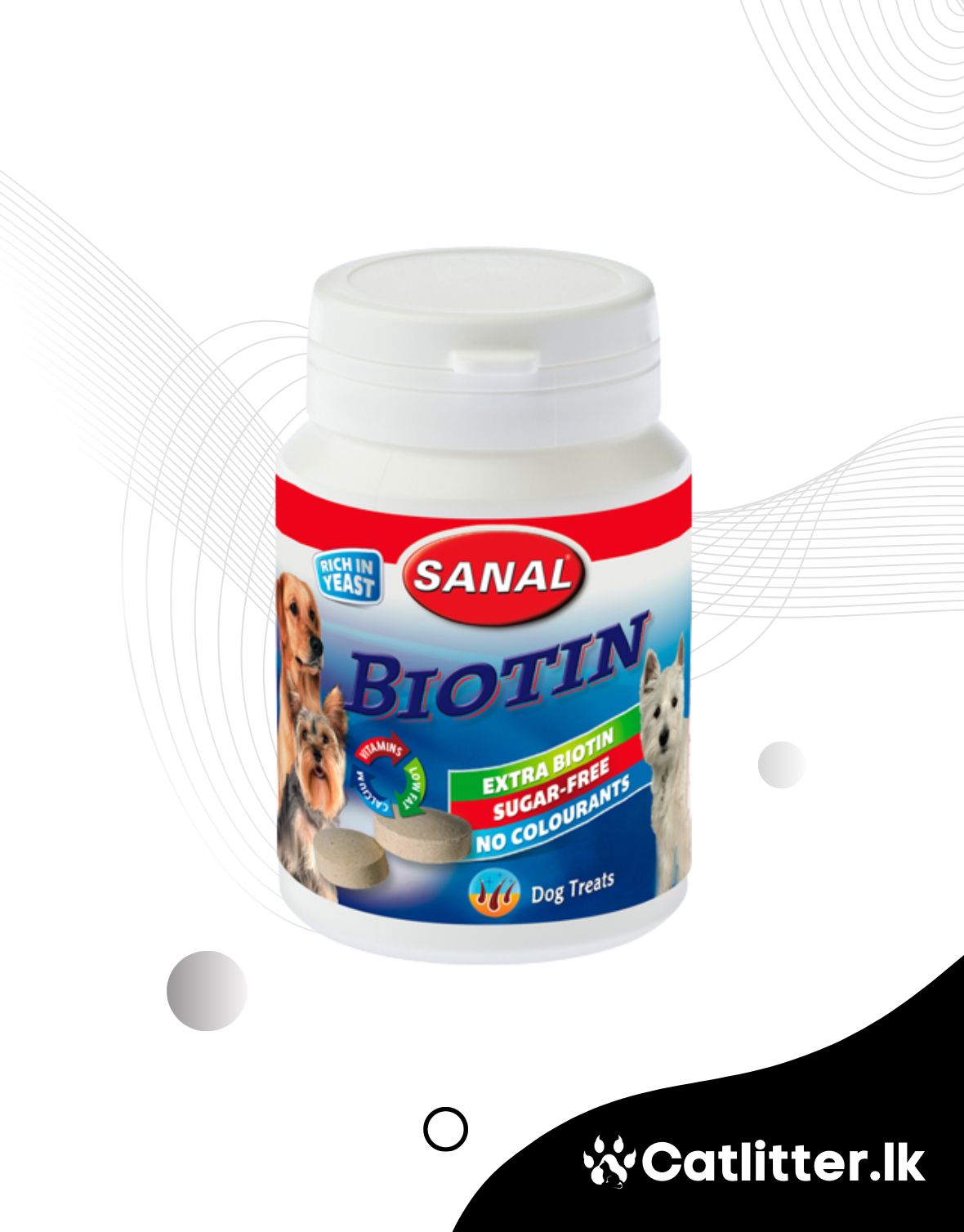 Sanal Biotin- Treats jar for Dogs