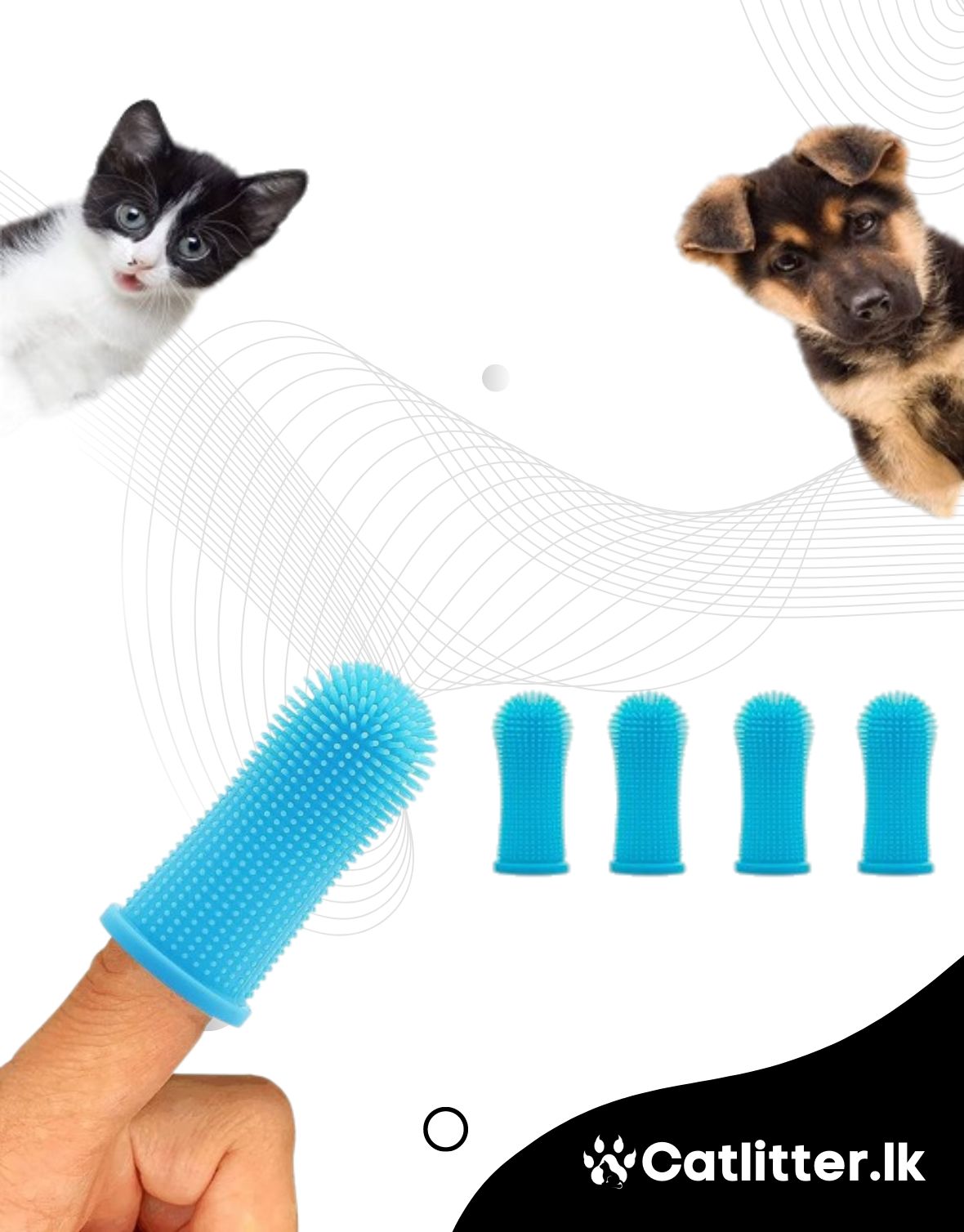 Silicone Finger Tooth Brush For Pets