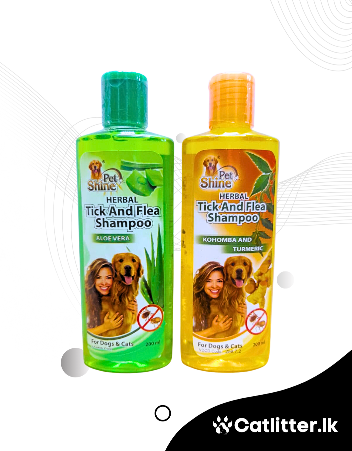 Pet Shine Herbal Tick & Flea Shampoo for Dogs