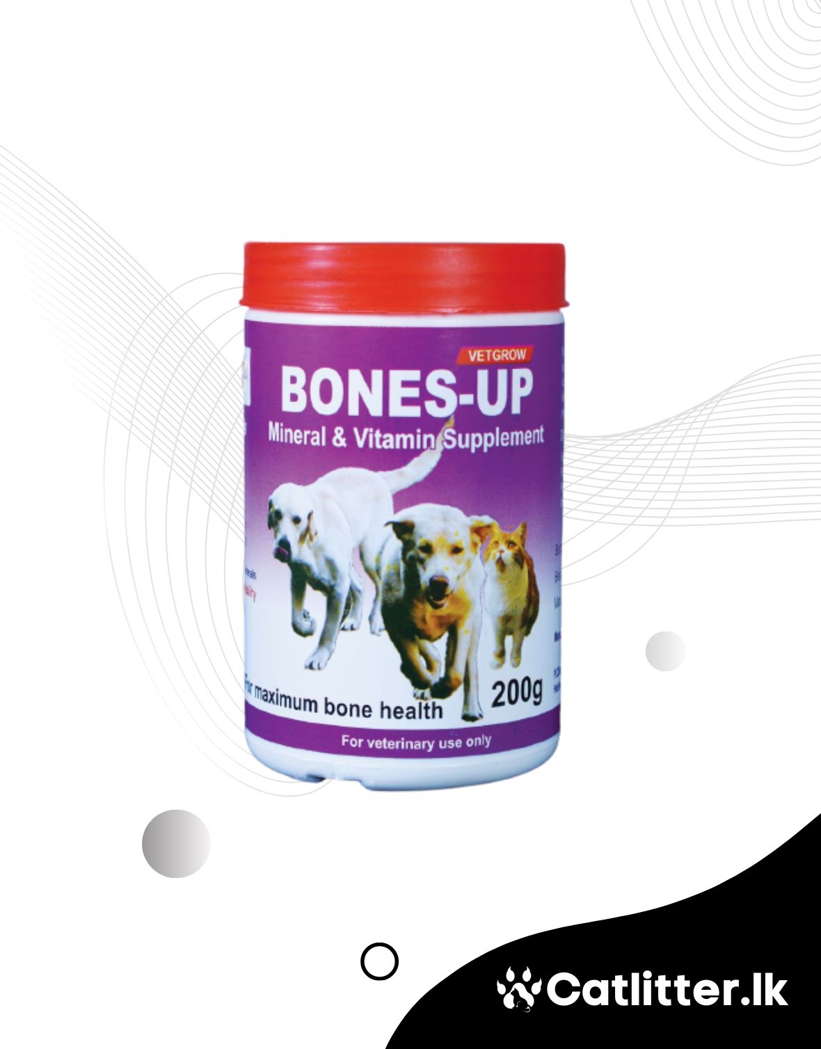 Vetgrow Bones-Up – Mineral & Vitamin Supplement 200g