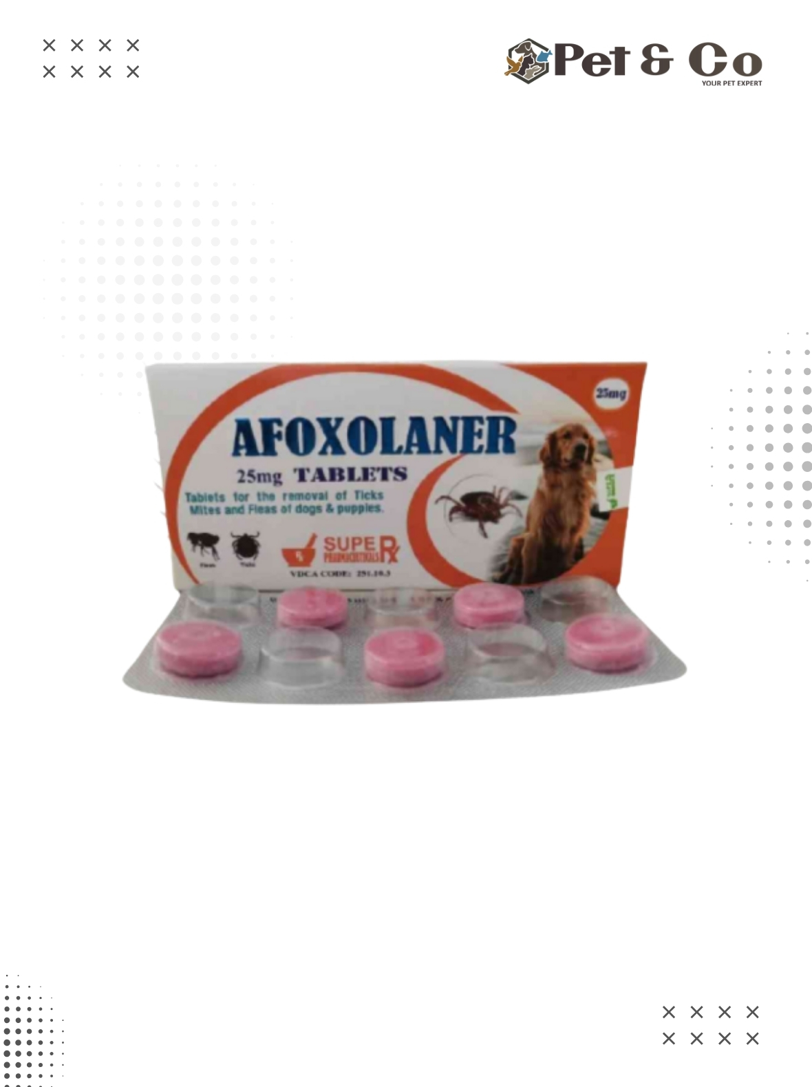 Afoxolaner Tablets 25mg   fleas And Ticks