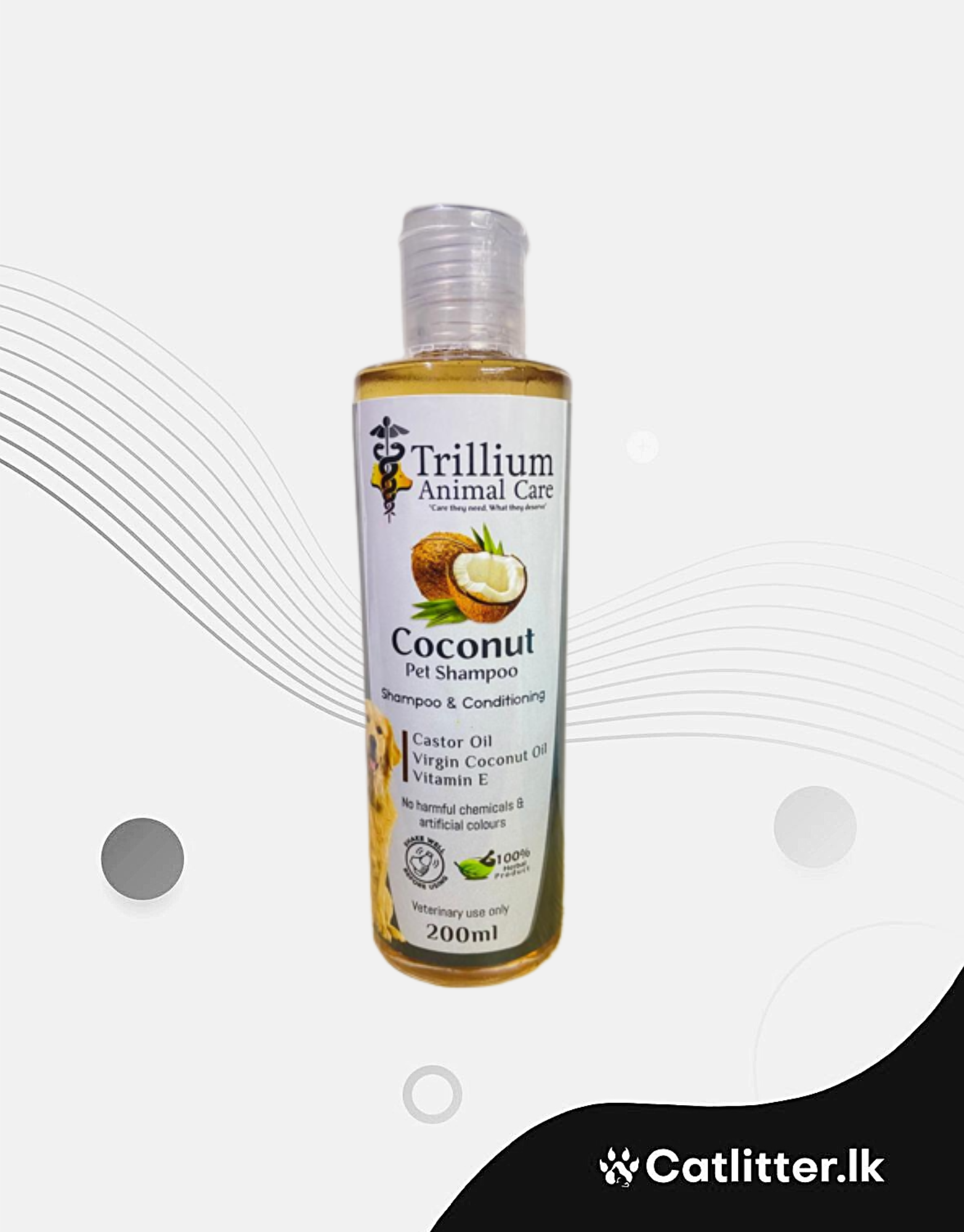 Trillium Animal Care Coconut Pet Shampoo 200mL