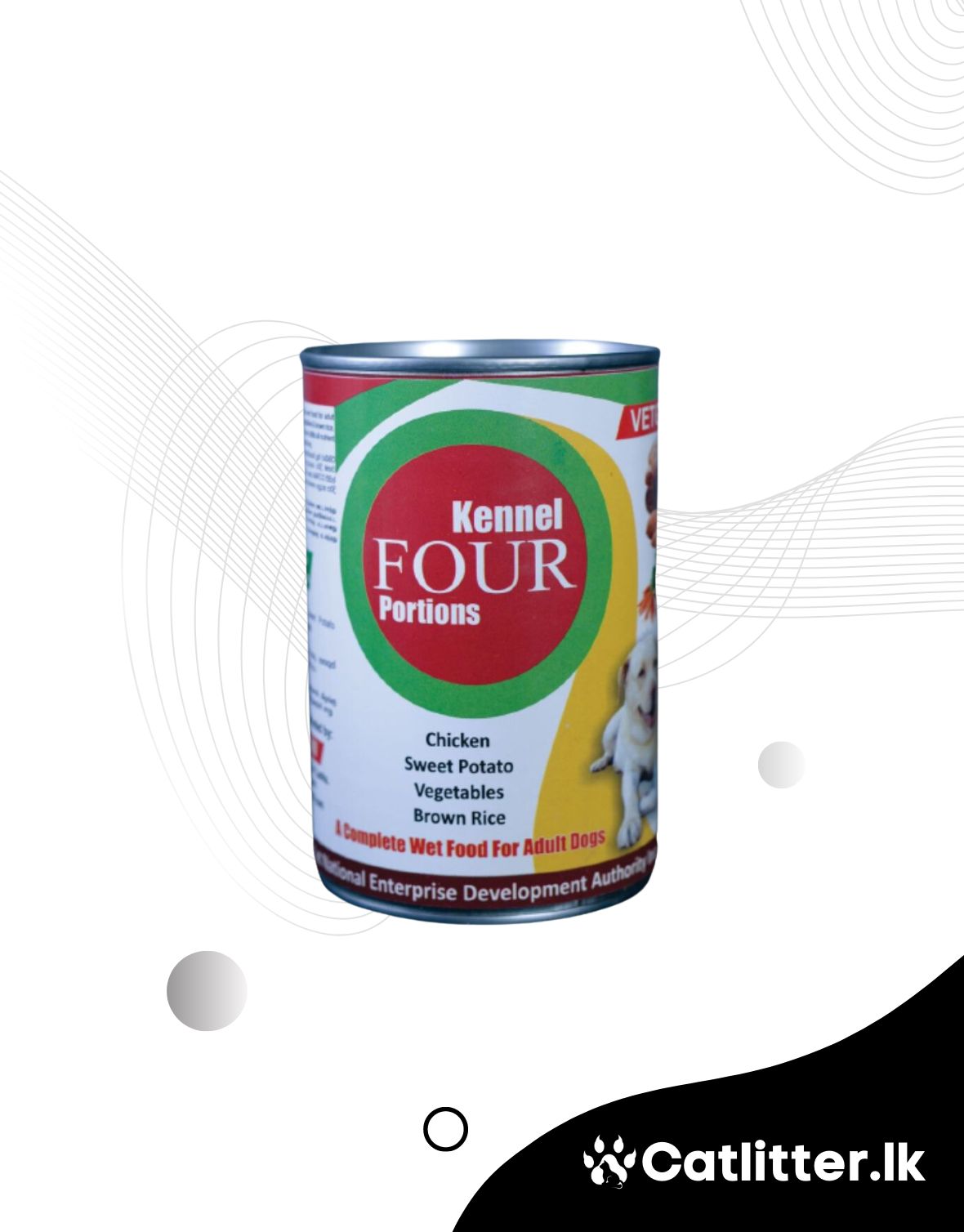 Vetgrow Kennel Four Portions Dog Wet Food Tin 400g