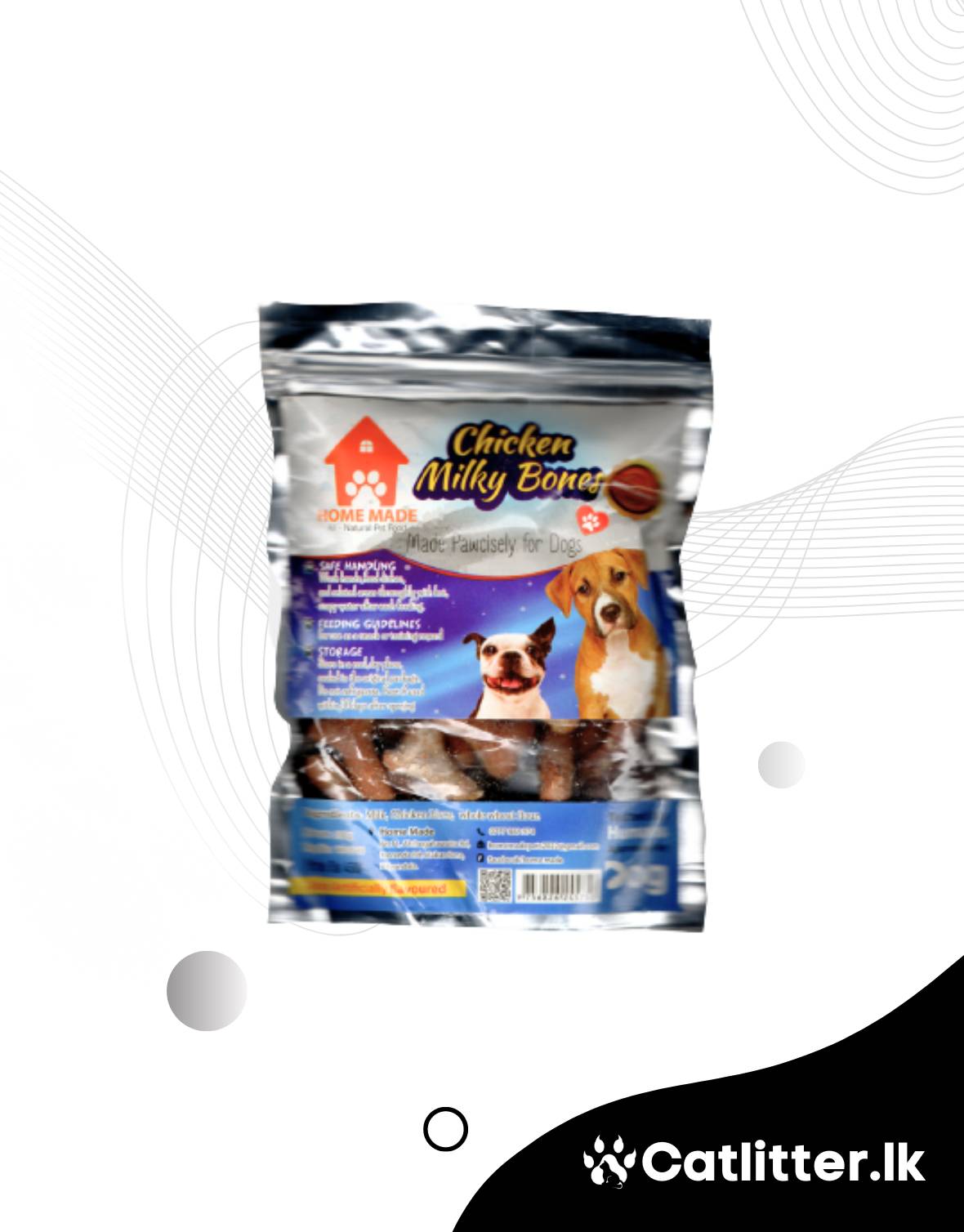 Homemade Chicken Milky Bone Dog Treats 100g