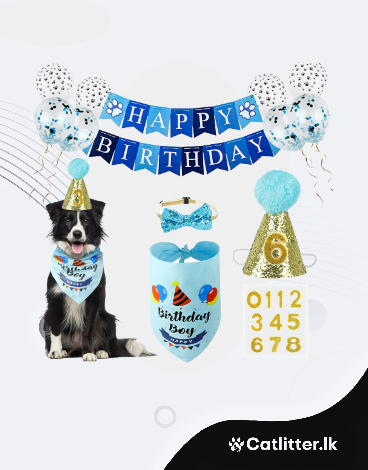 Dog Birthday Party Decorations Set
