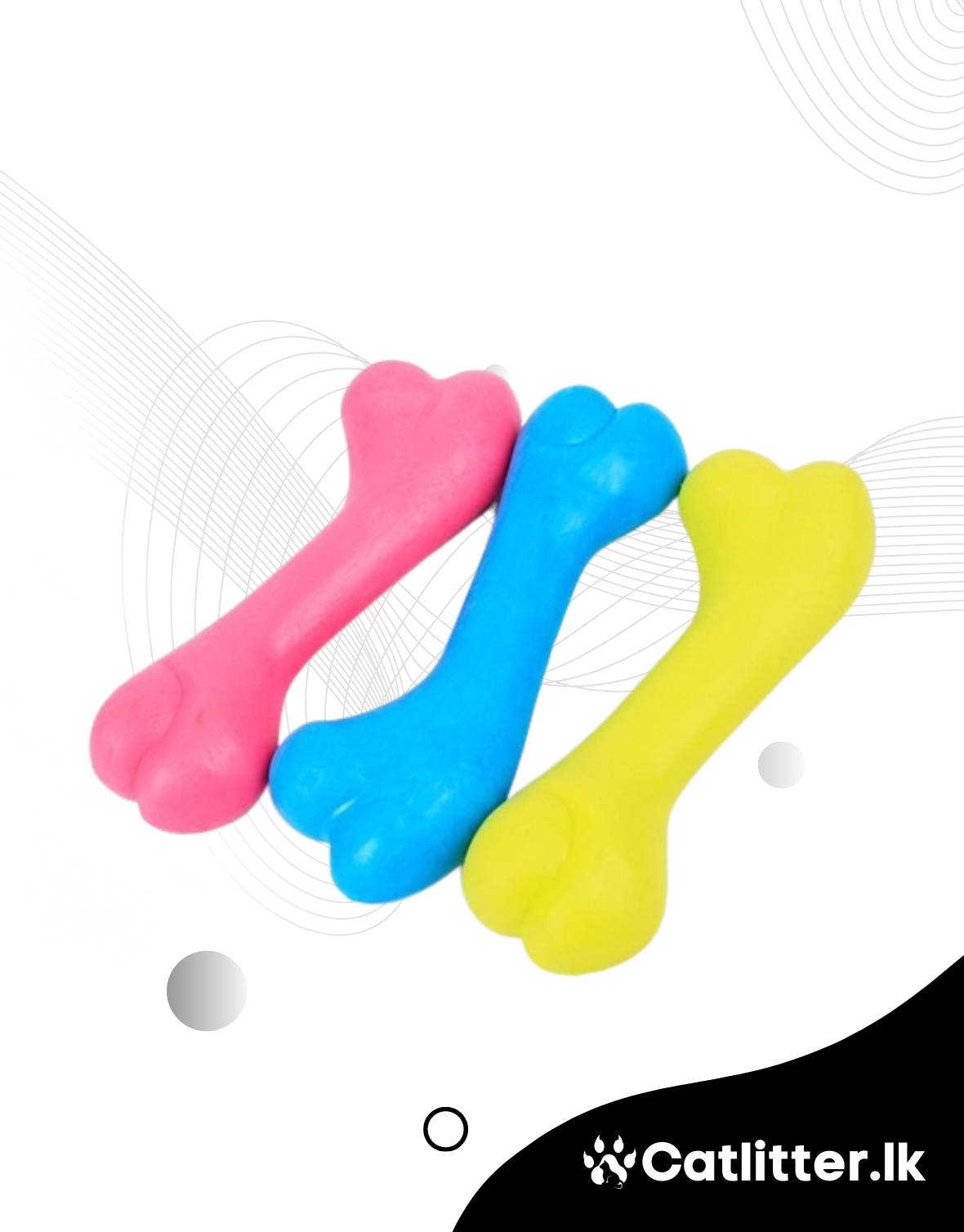 Bone Shaped Soft Rubber Pet Dog Chew Toy