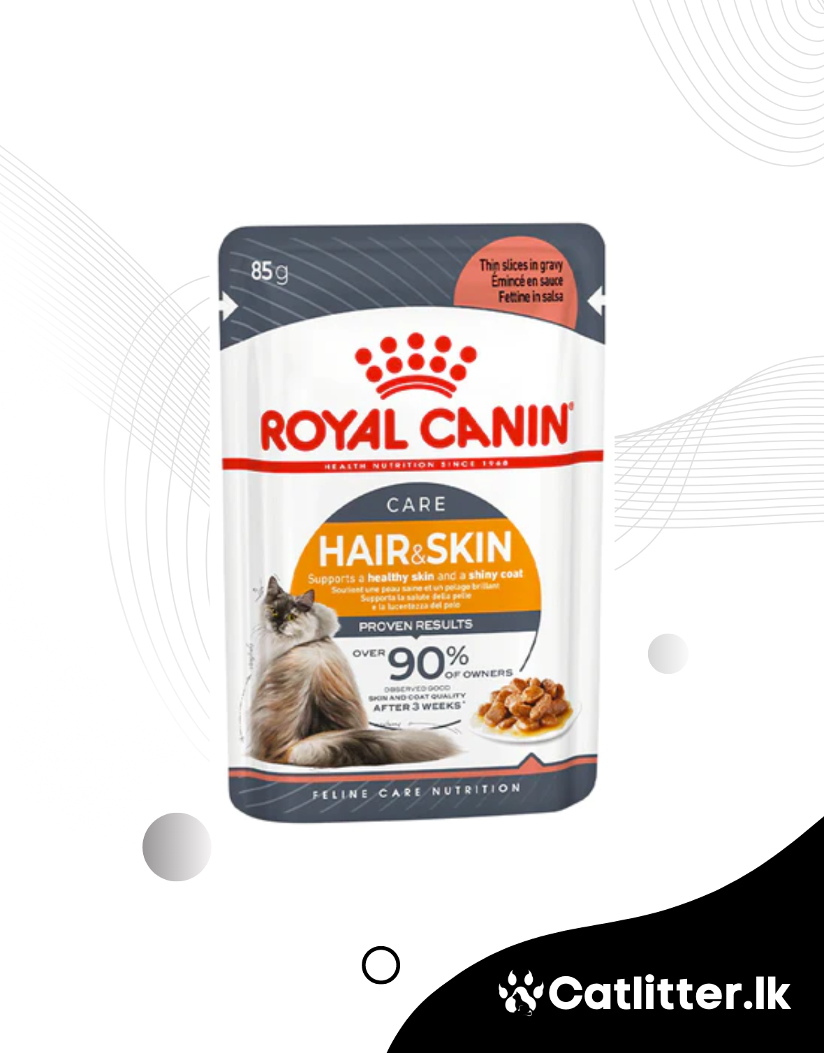 Royal Canin Intense Beauty Gravy Wet Food Pouch for Cats 85g