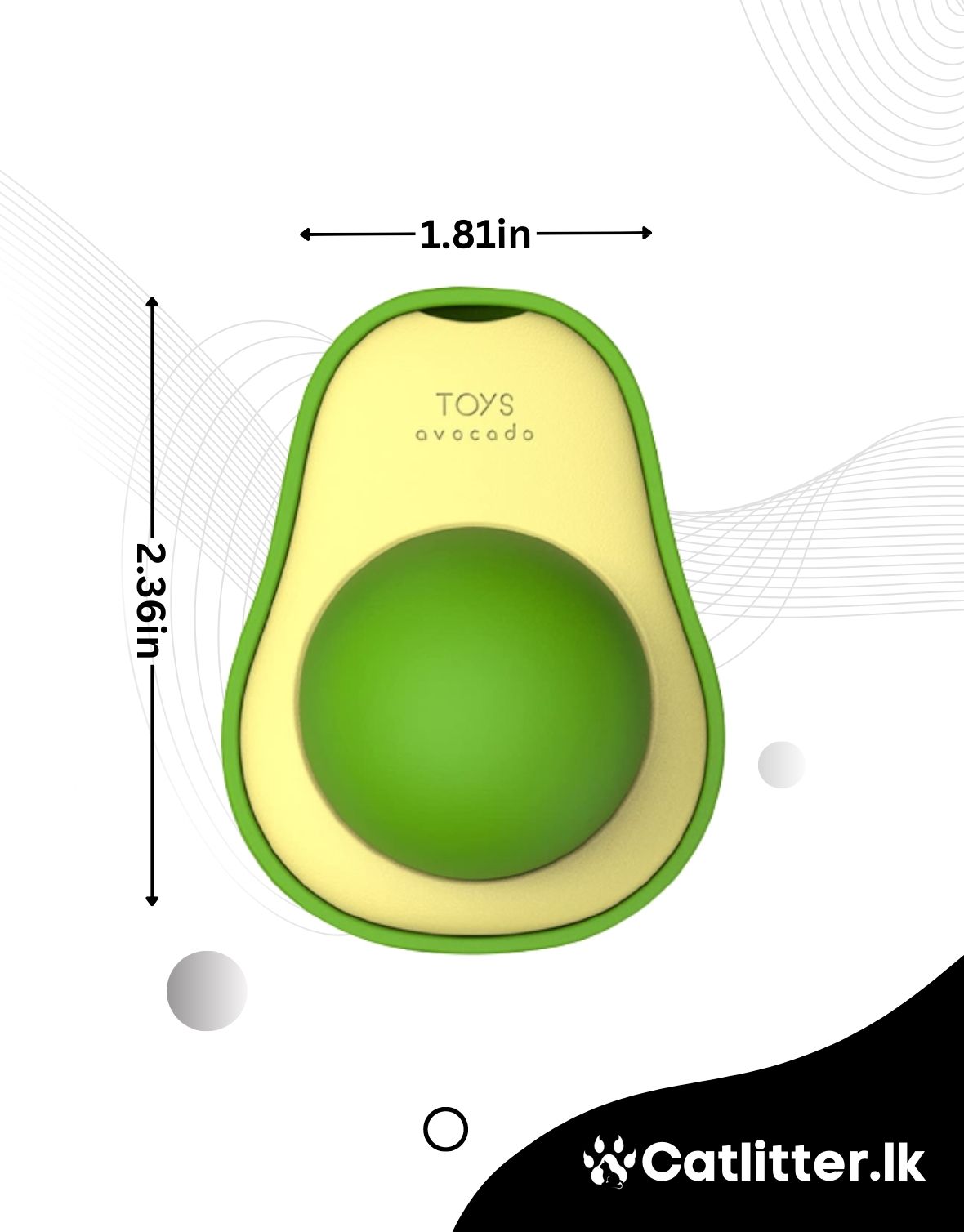 Avocado Catnip Wall Ball Cat Toy (2)