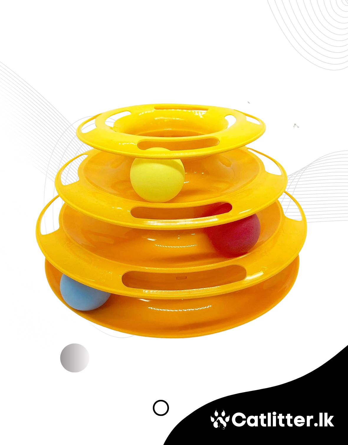 Triple Tower Track Ball Tower Tree Cat Kitten Play Toy
