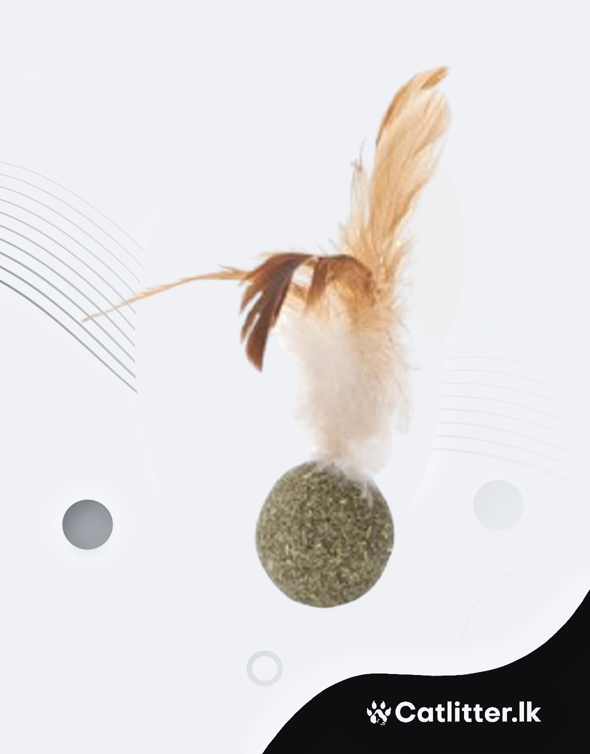 Catnip Feather Ball Cat Toy