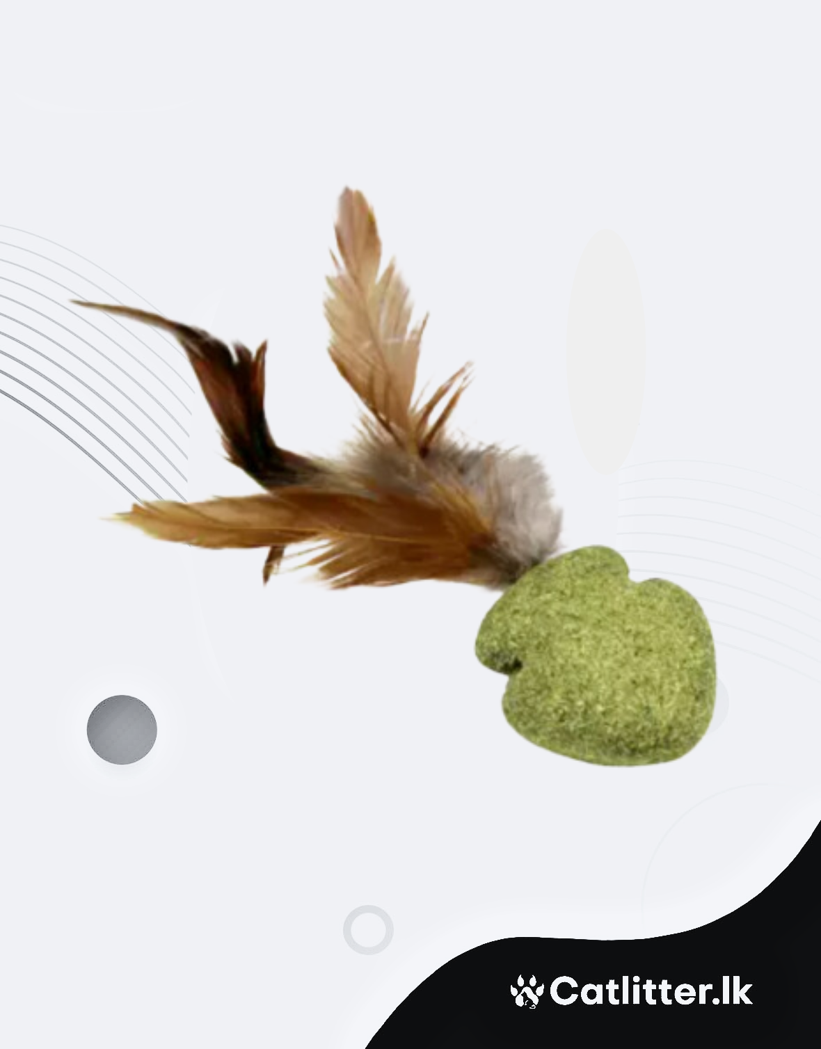 Catnip Fish Shaped Feather Cat Toy
