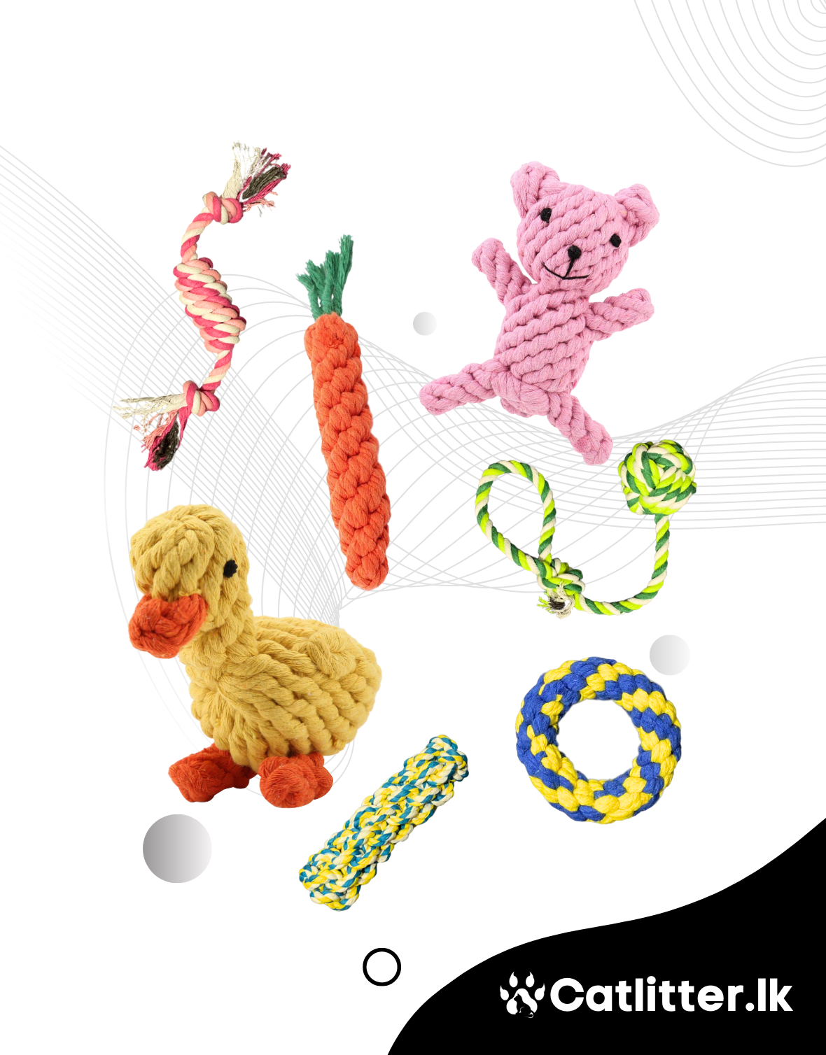 Rope Cotton Toys for Puppies & Small Dogs & Cat