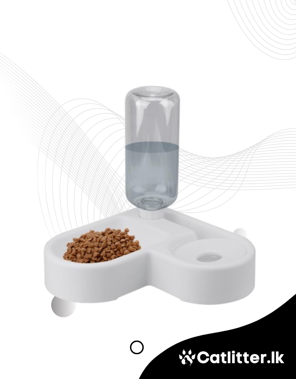 Pet Food and Water Dispenser Set
