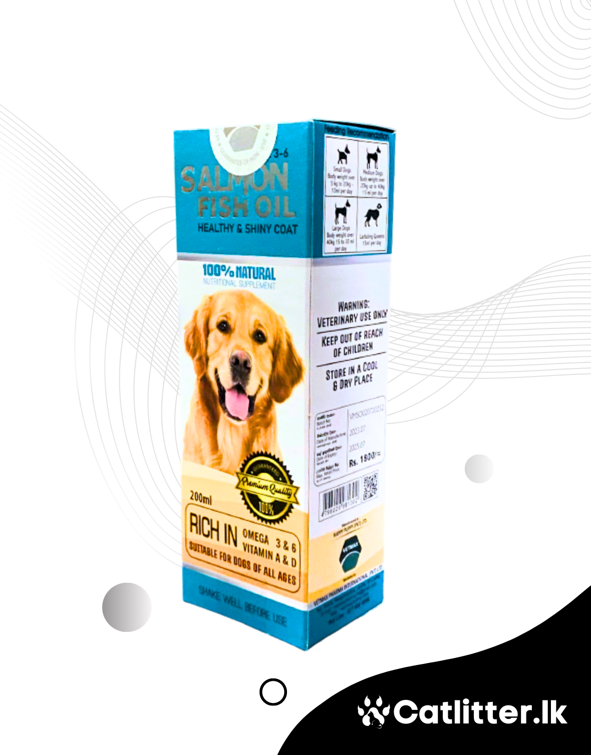 Salmon Fish Oil (Omega 3-6) for Dogs
