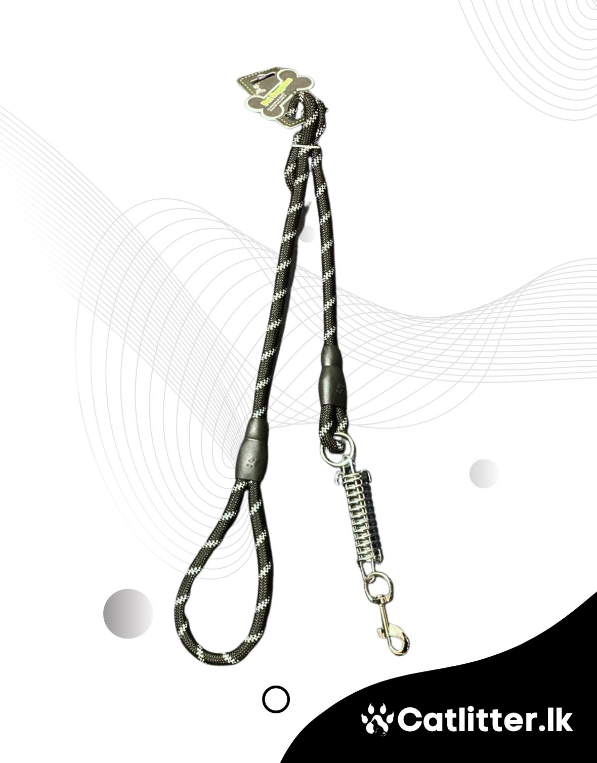 Heavy Duty Rope Dog Leash With Shock Spring And Hook
