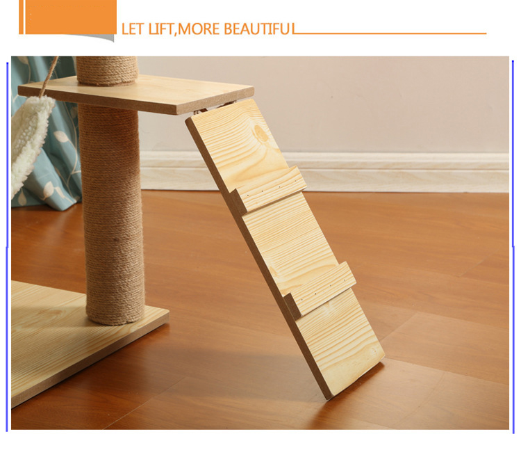 Indoor Cat Scratch Tree With House And Ladder 2