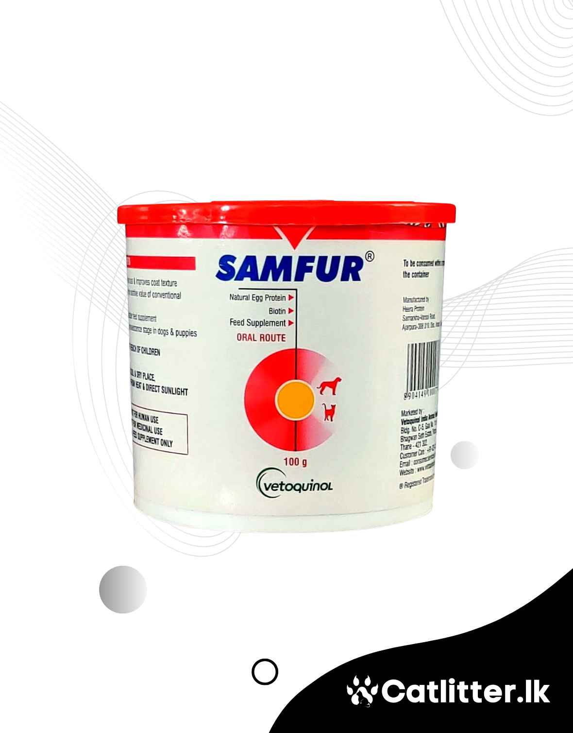 SAMFUR Protein Supplement for Cats & Dogs (100gms)