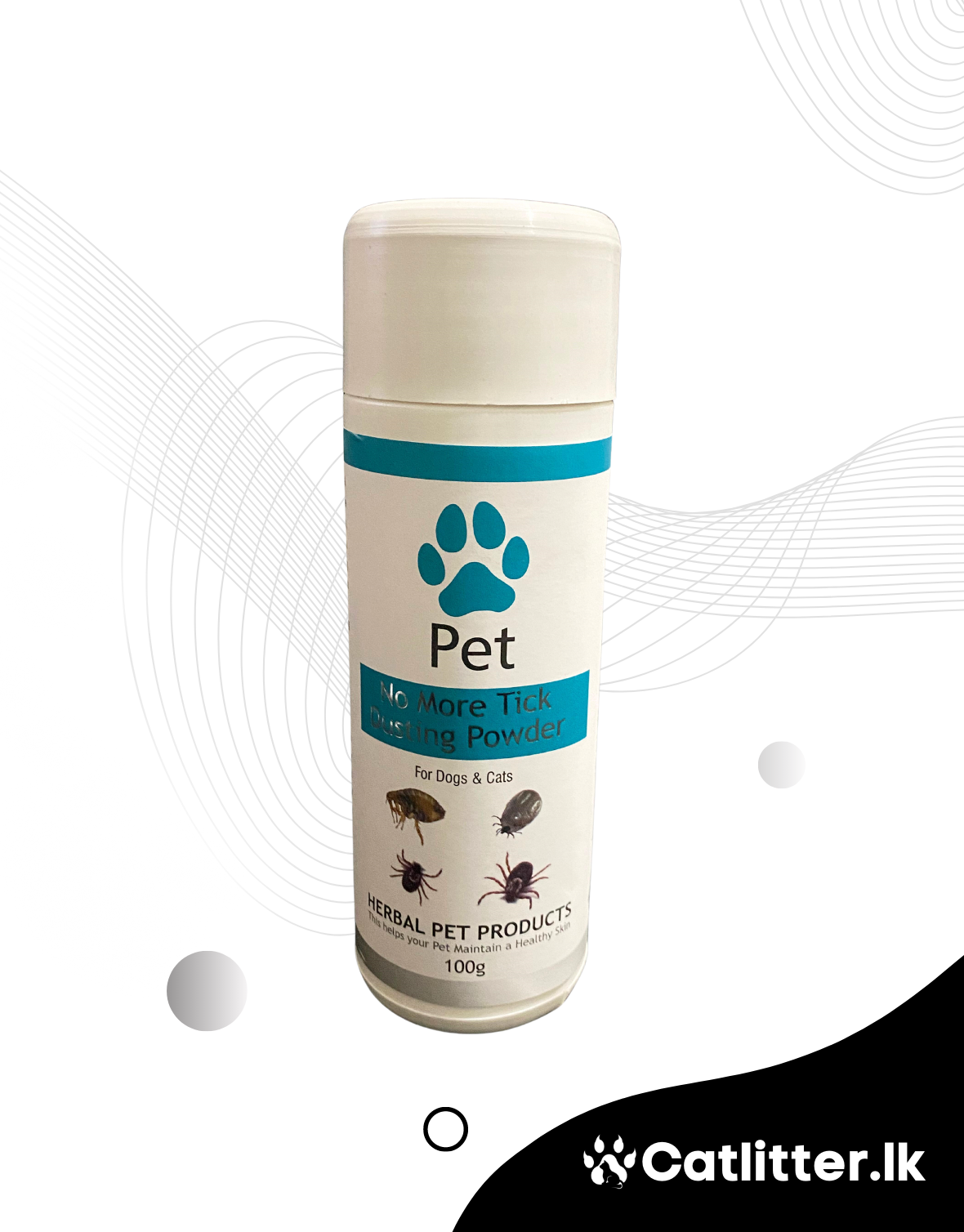 VetMax No More Tick Dusting Powder for Cats & Dogs 100g