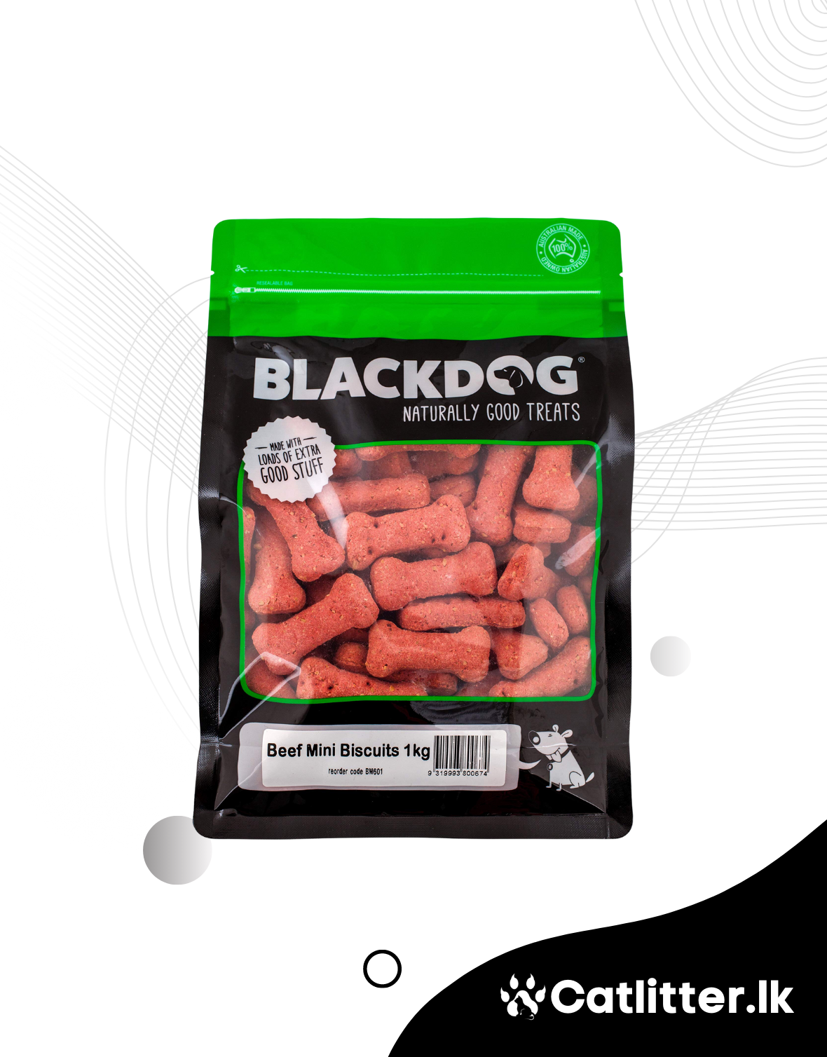 BLACKDOG Beef Mini Biscuits for Dogs 1kg