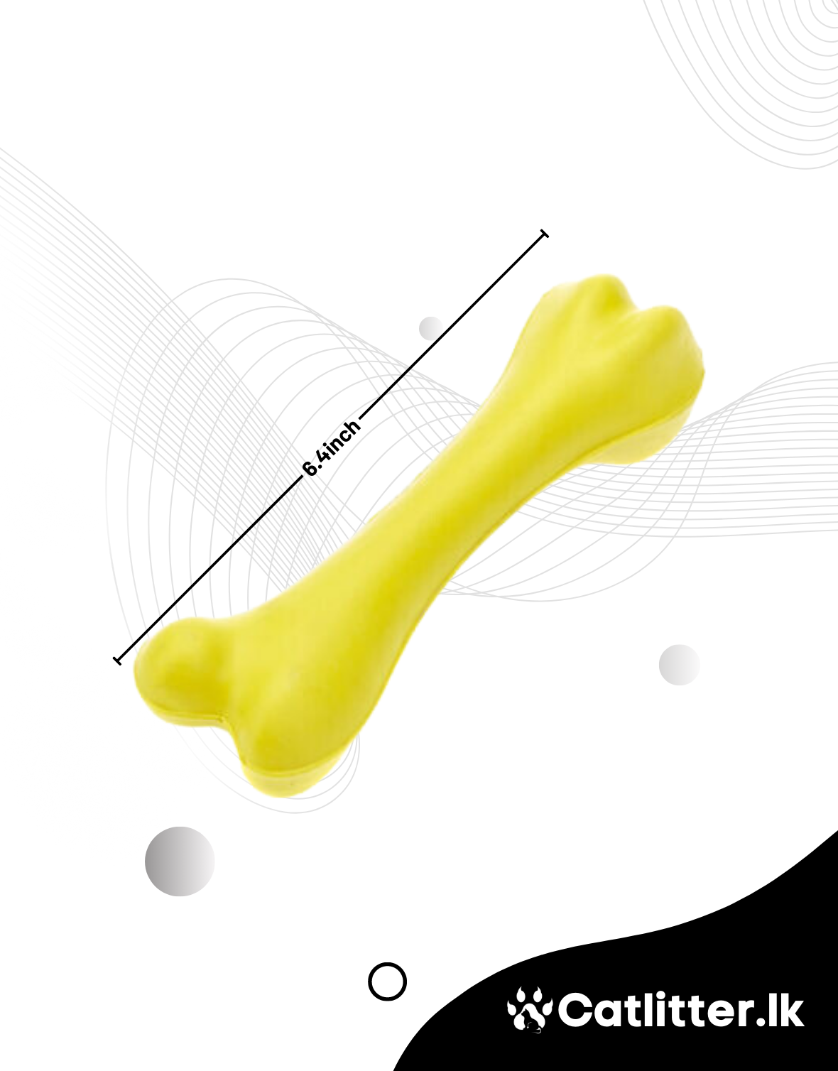Solid Rubber Bone Toy for Medium and Small Dogs