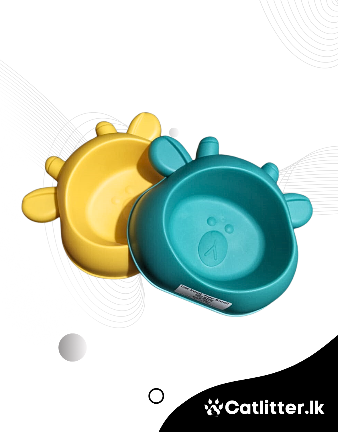 Pet Food Bowl (Cow Face Shaped) for Cats & Dogs