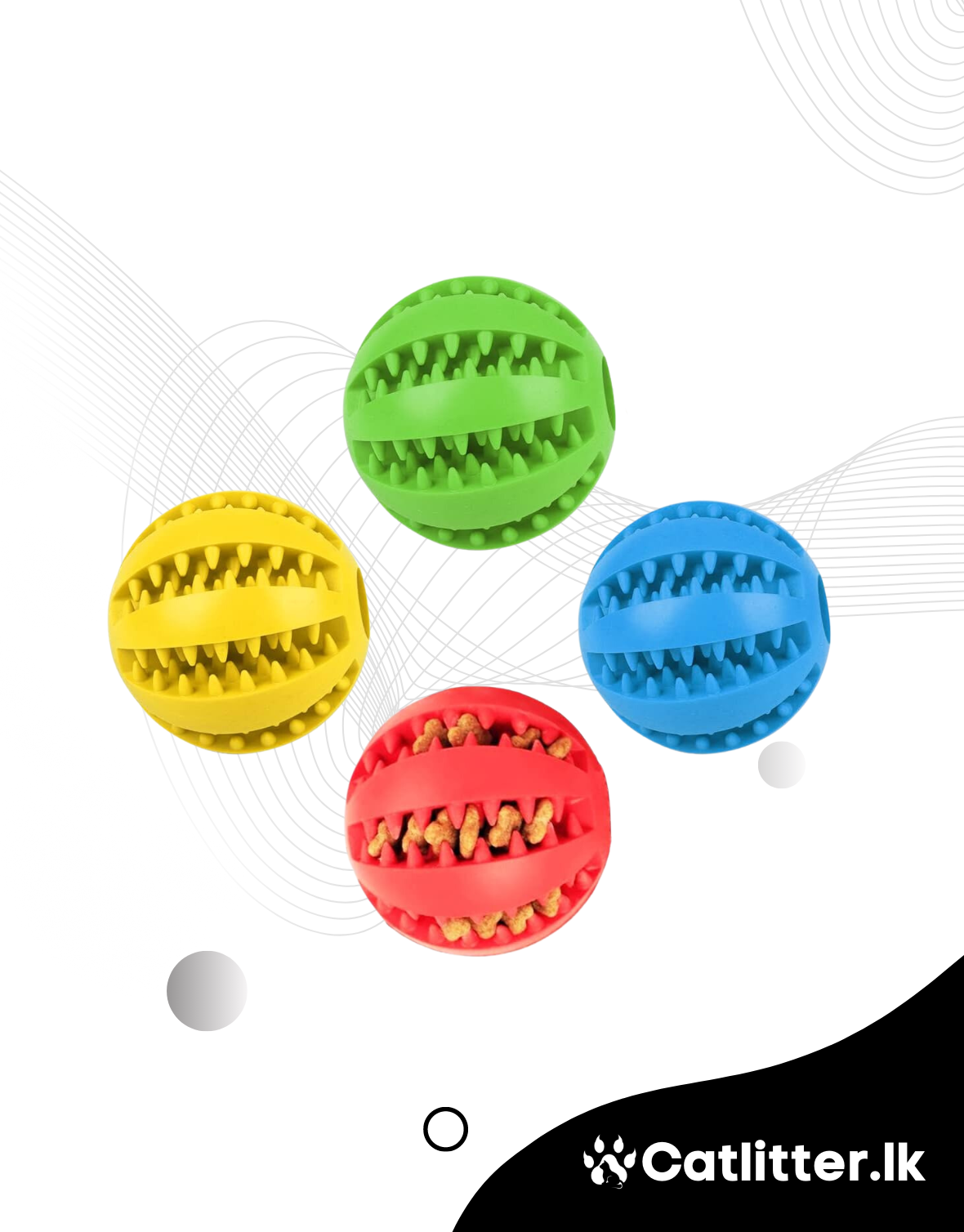 Rubber Ball Chew Toy for Medium and Small Dogs