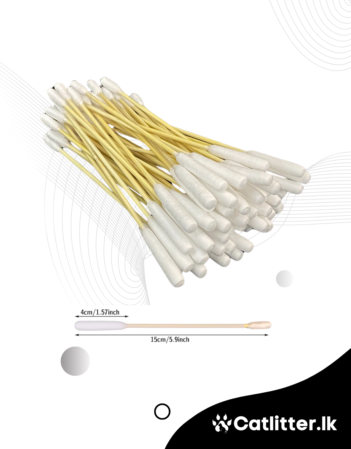 Pet Ear Cotton Swabs (50Pcs)