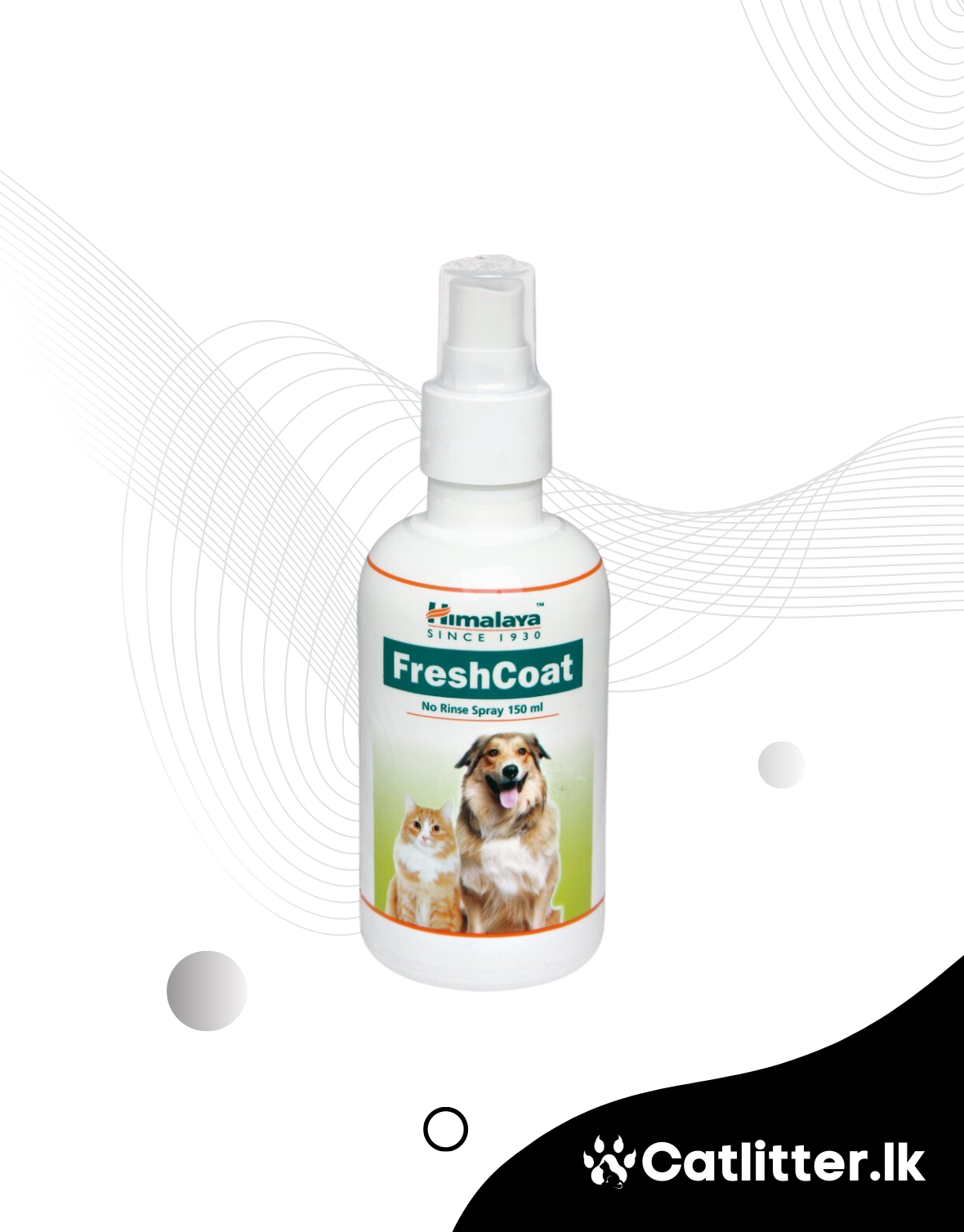 Himalaya Fresh Coat Dry Bath Spray For Dogs And Cats, 150Ml