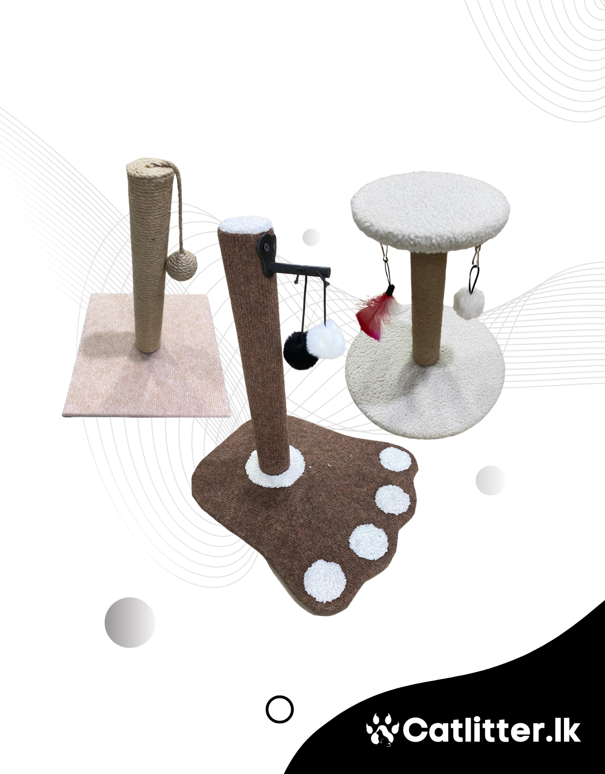 Mini scratch post for cats and kittens
