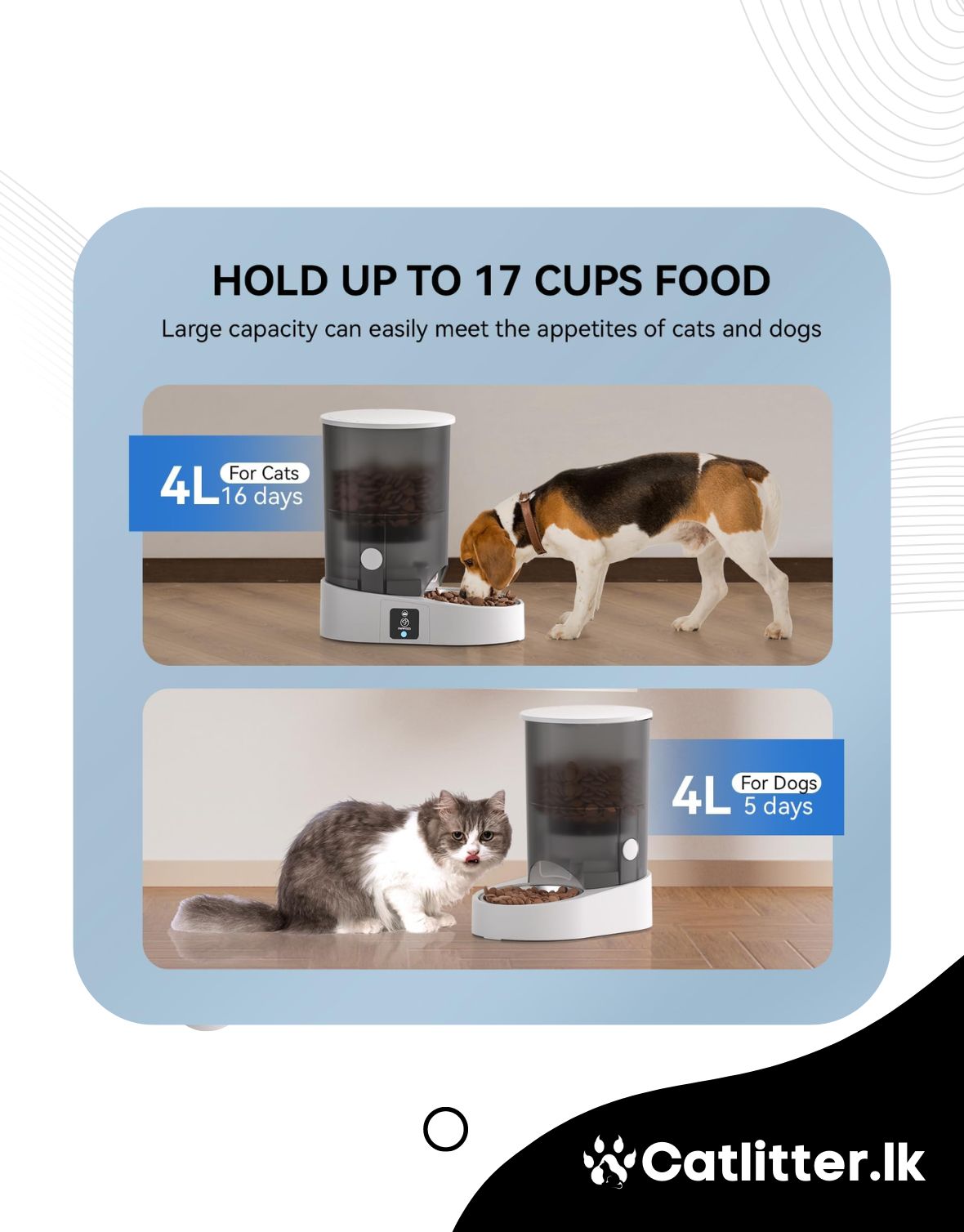 Rechargeable Automatic Cat Feeder with App (3)