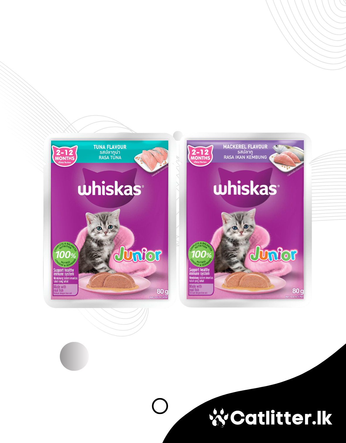 Whiskas® Junior 2-12 Months Wet Food Pouch 80g