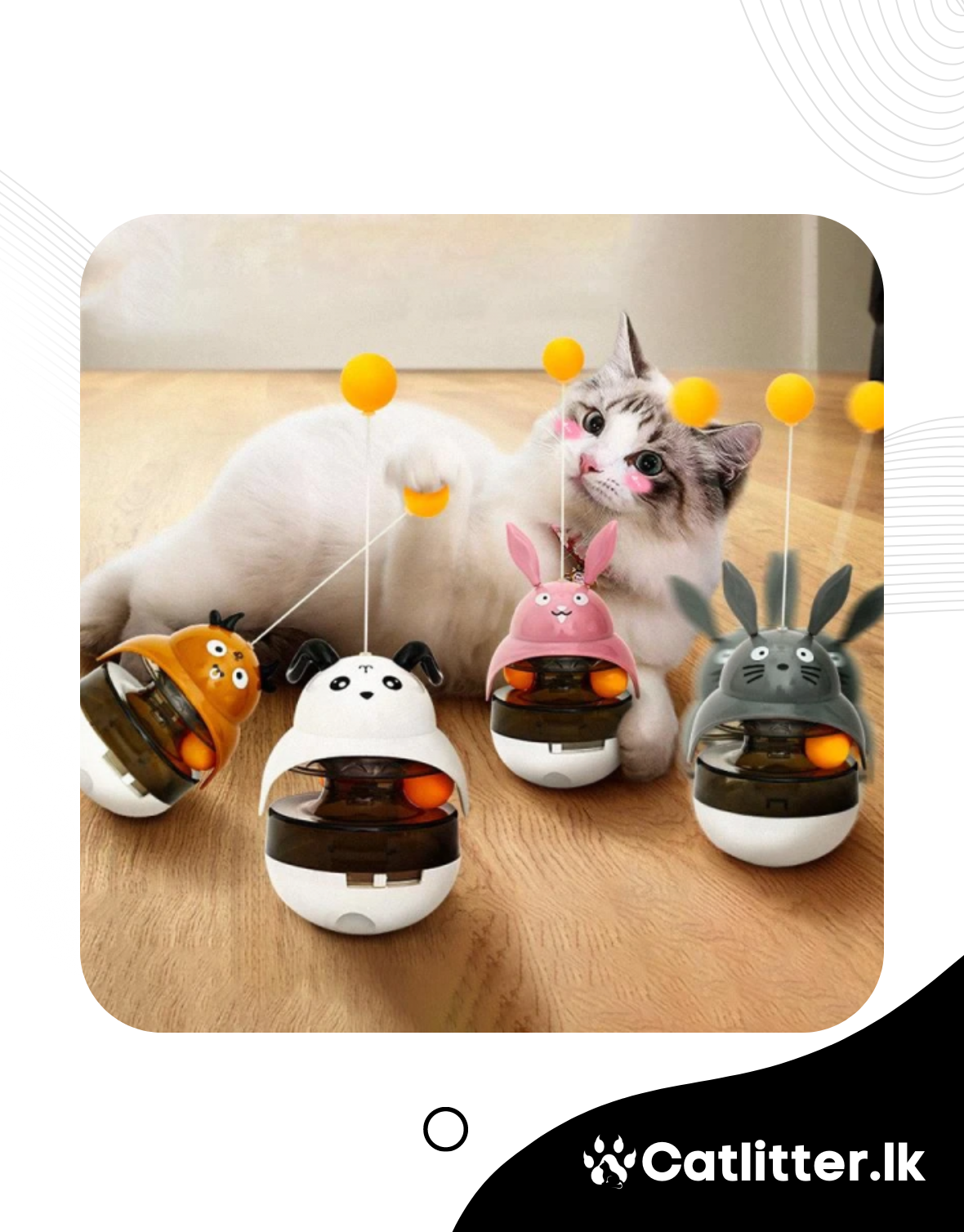 Cat Toy Interactive Tumbler Feeder Cattle