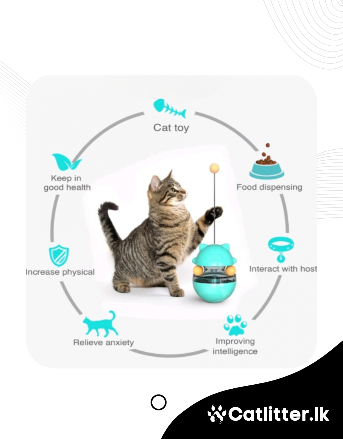 Cat Toy Interactive Tumbler Feeder Cattle (3)