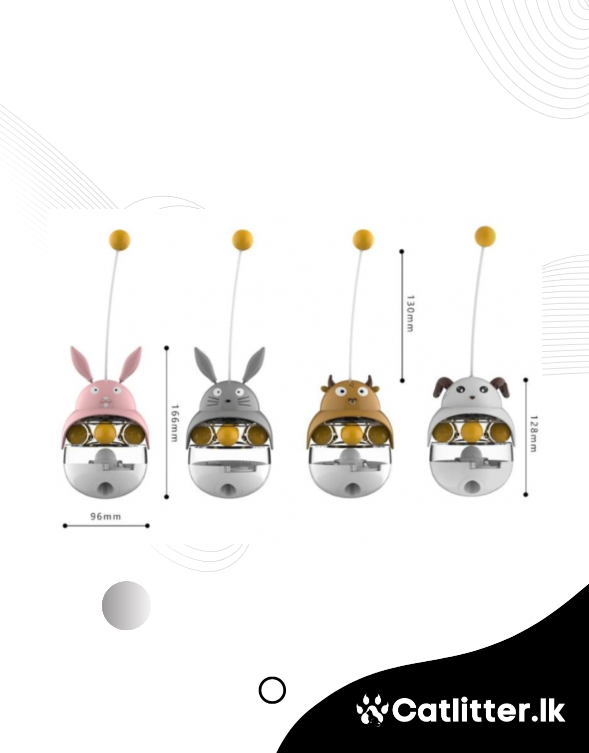 Cat Toy Interactive Tumbler Feeder Cattle (4)