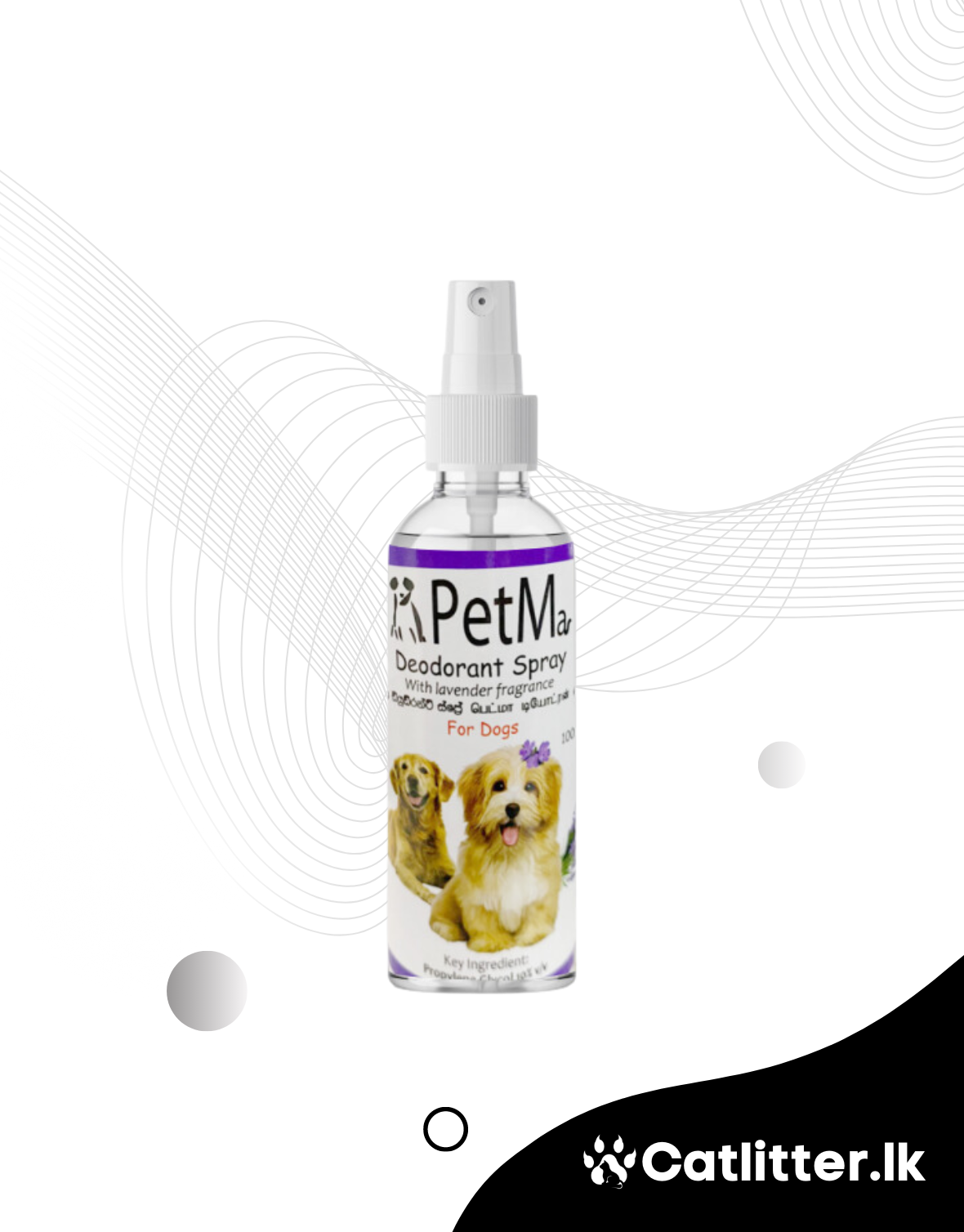 Pet Ma Deodorant Spray (with Lavender Fragrance) 100ml for Dogs