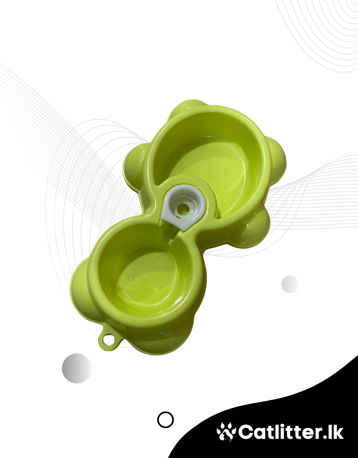 Pet Food Bowl With Water Feeder