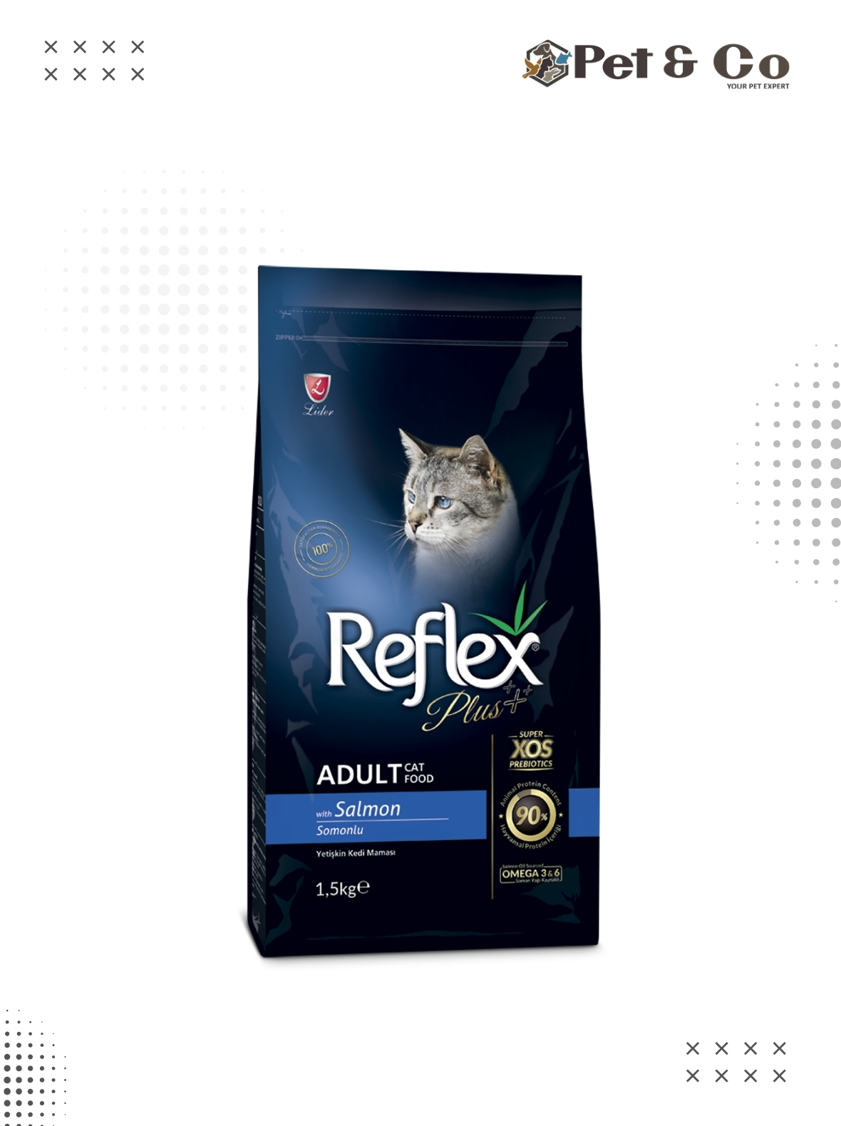 Reflex Plus Adult Cat Food with Salmon 1.5Kg