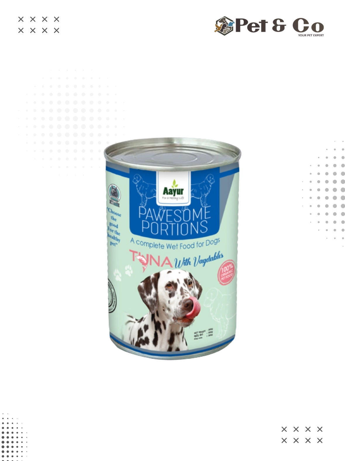 Aayur Pawesom Portions Tuna With Vegetables Dog Wet Food 380g