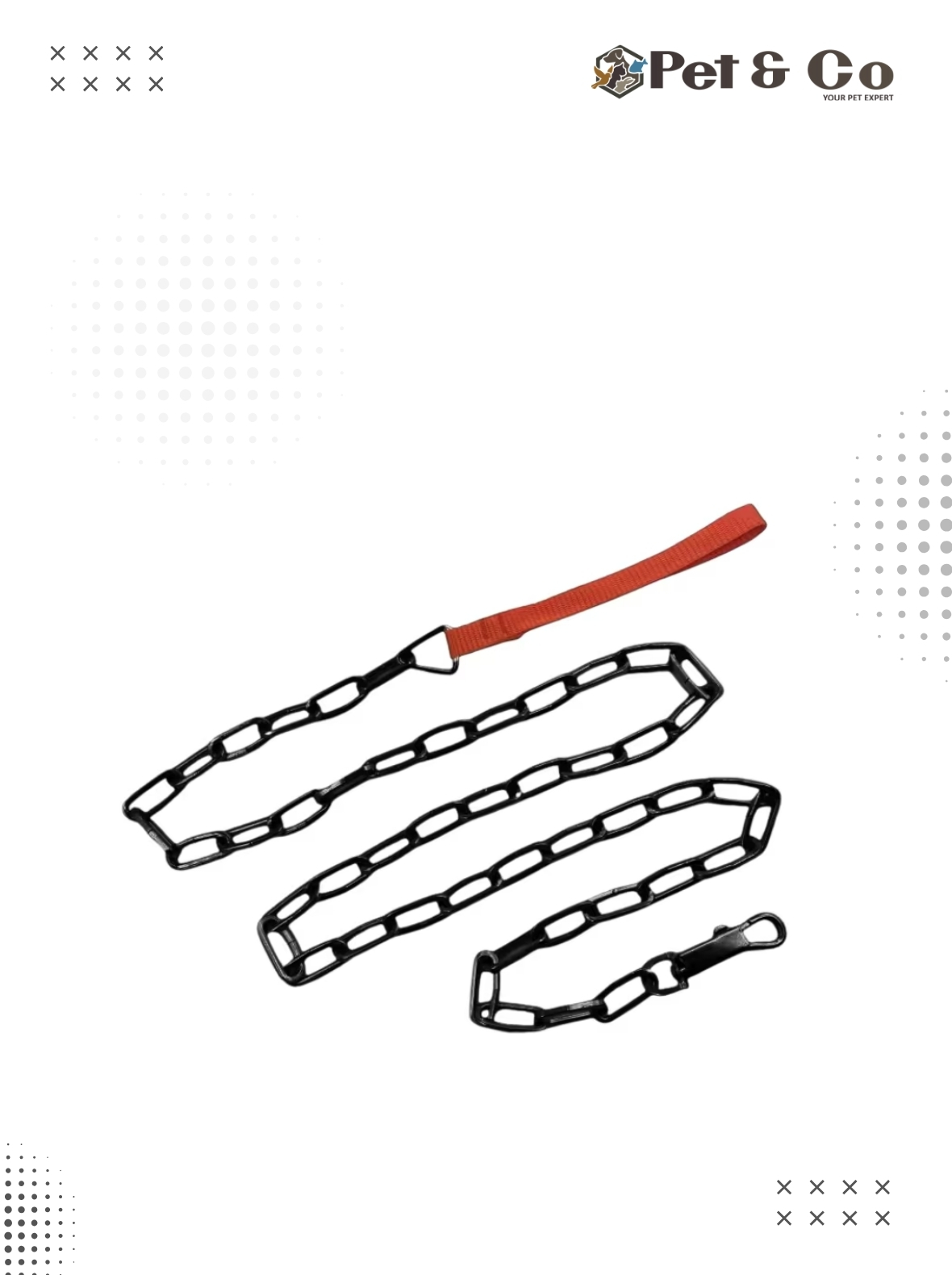 Black Chain Leash Box Shape For Dogs