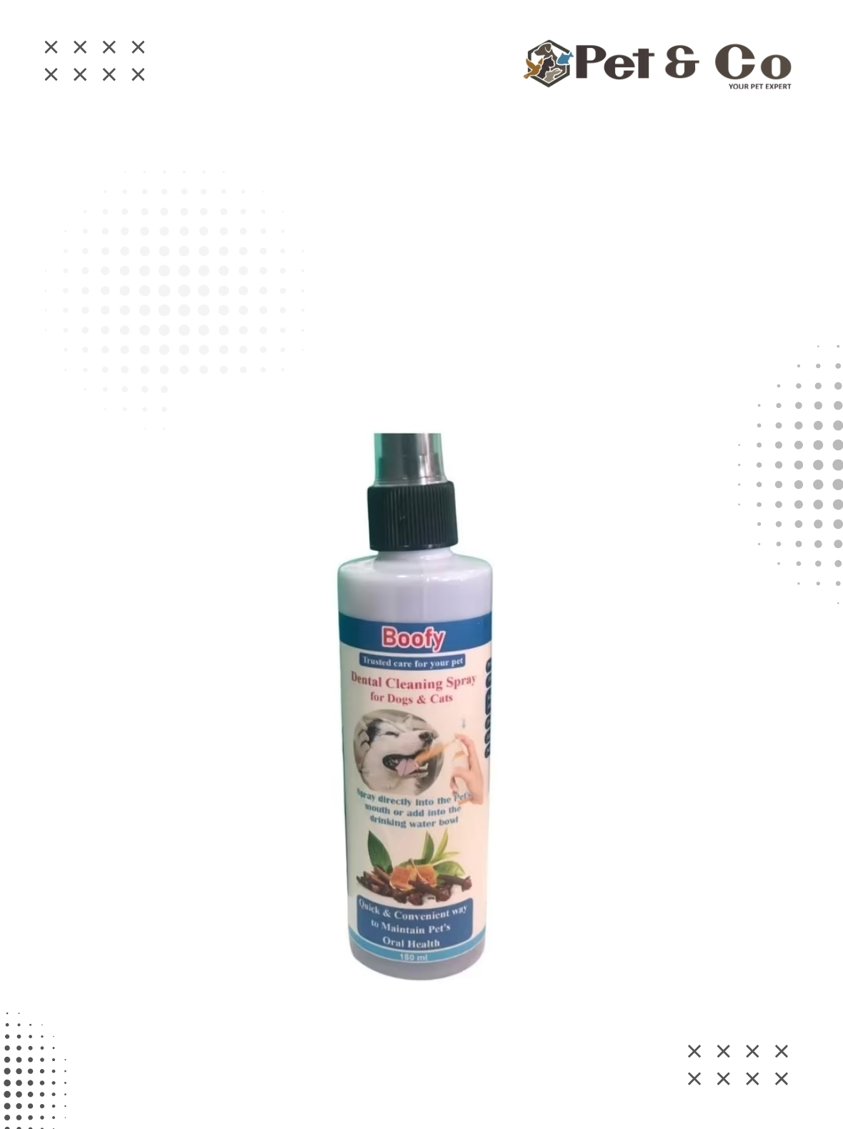 Boofy Dental Cleaning Spray For Dogs & Cats 150ml