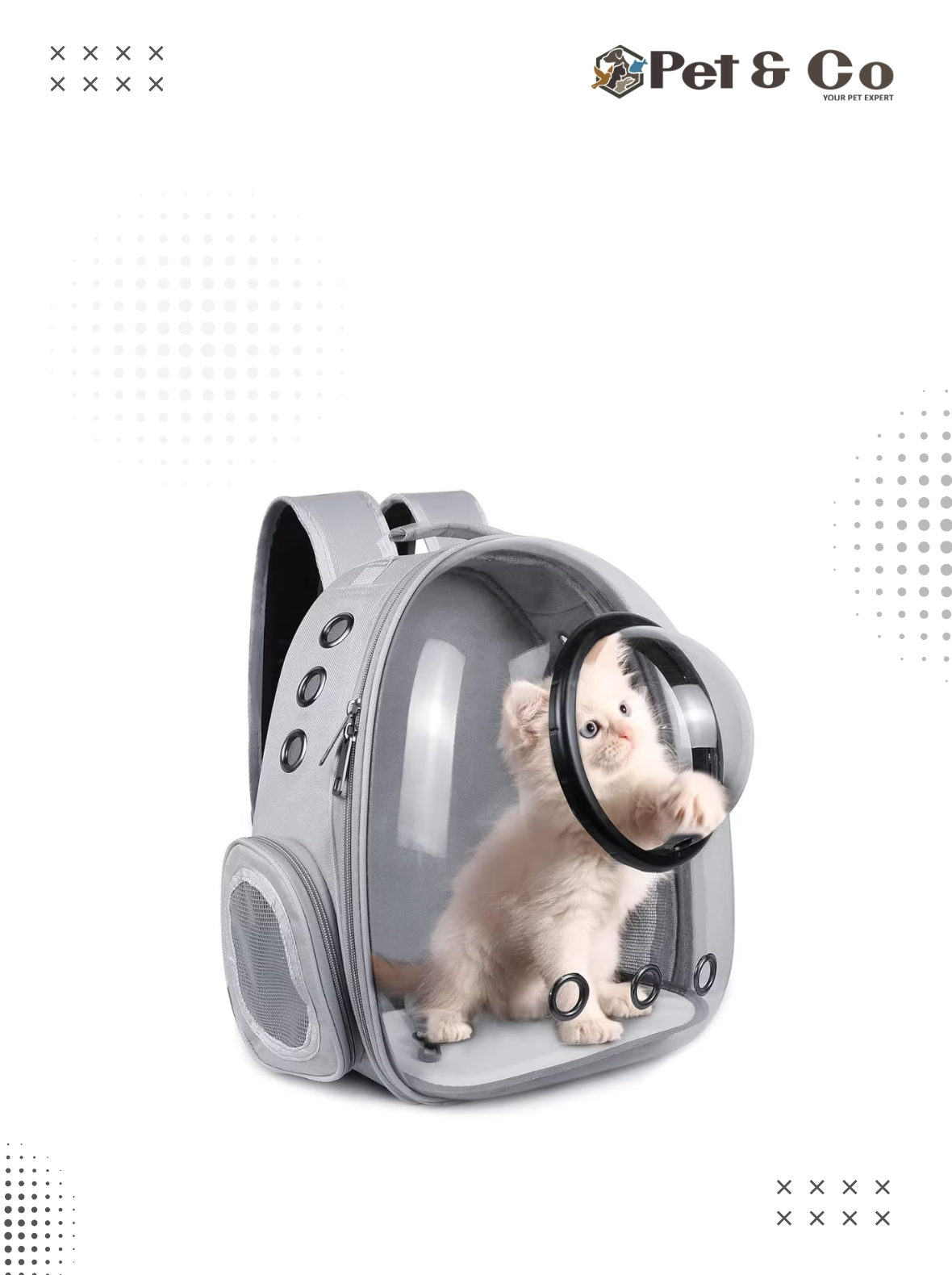 Bubble Pet Backpack Carrier – Breathable Transparent Travel Bag for Cats & Small Dogs