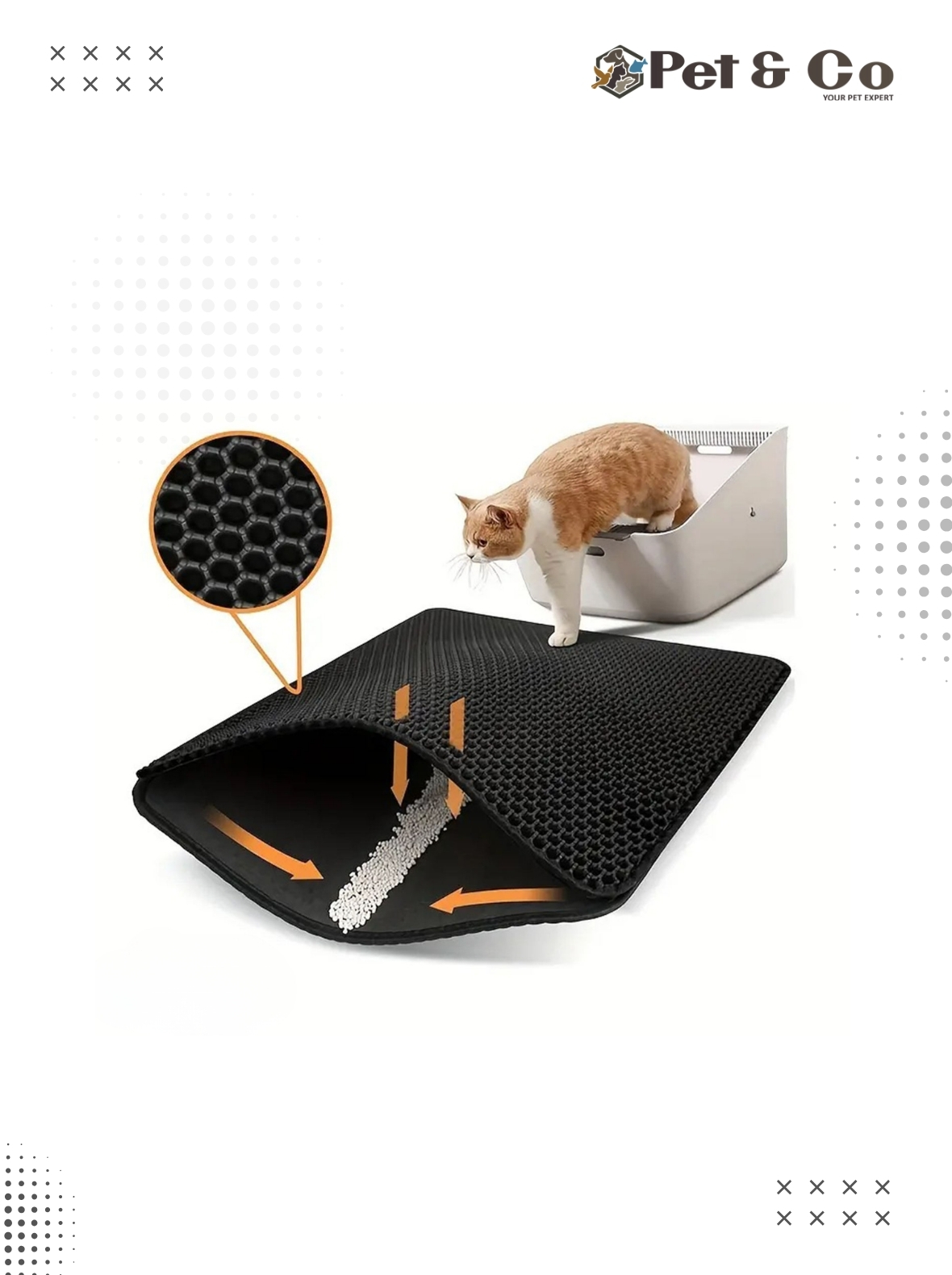 Cat Litter Filter Mat Black