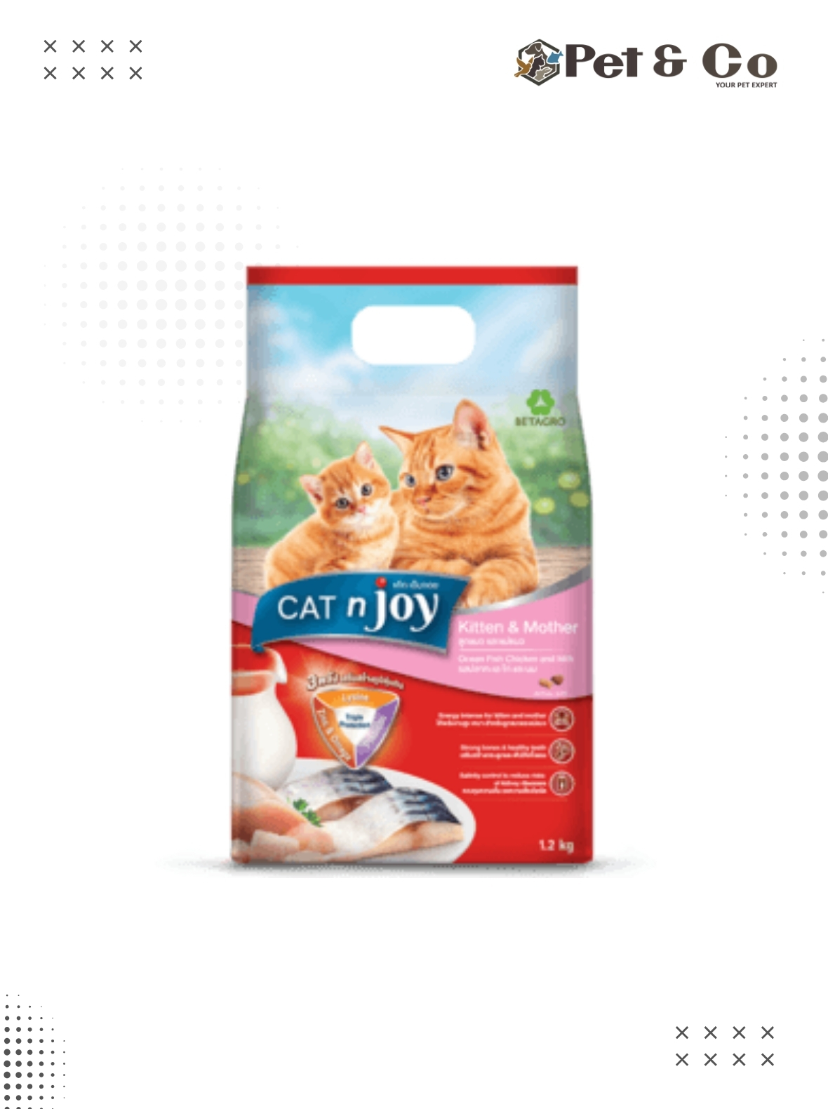 CAT n joy Kitten and Mother Ocean Fish Chicken and Milk Flavour 400g