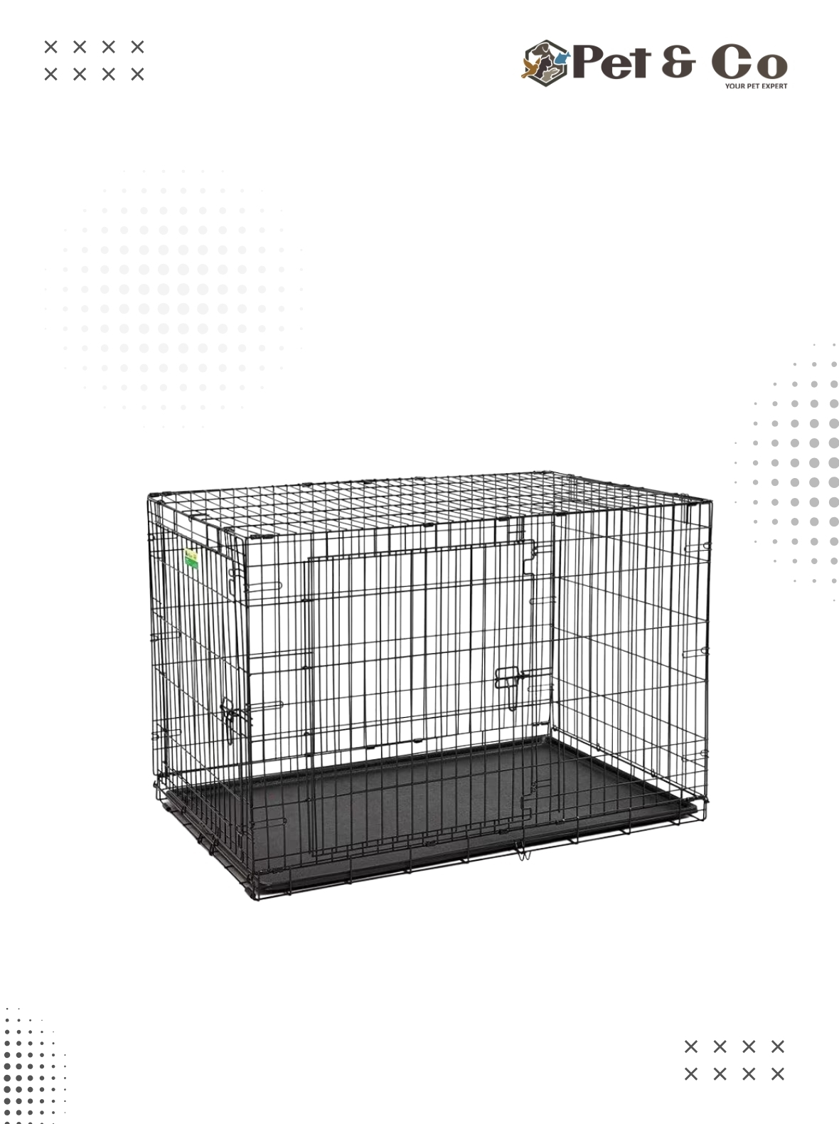 Collapsible Metal Crate Cage for Cat & Puppy's