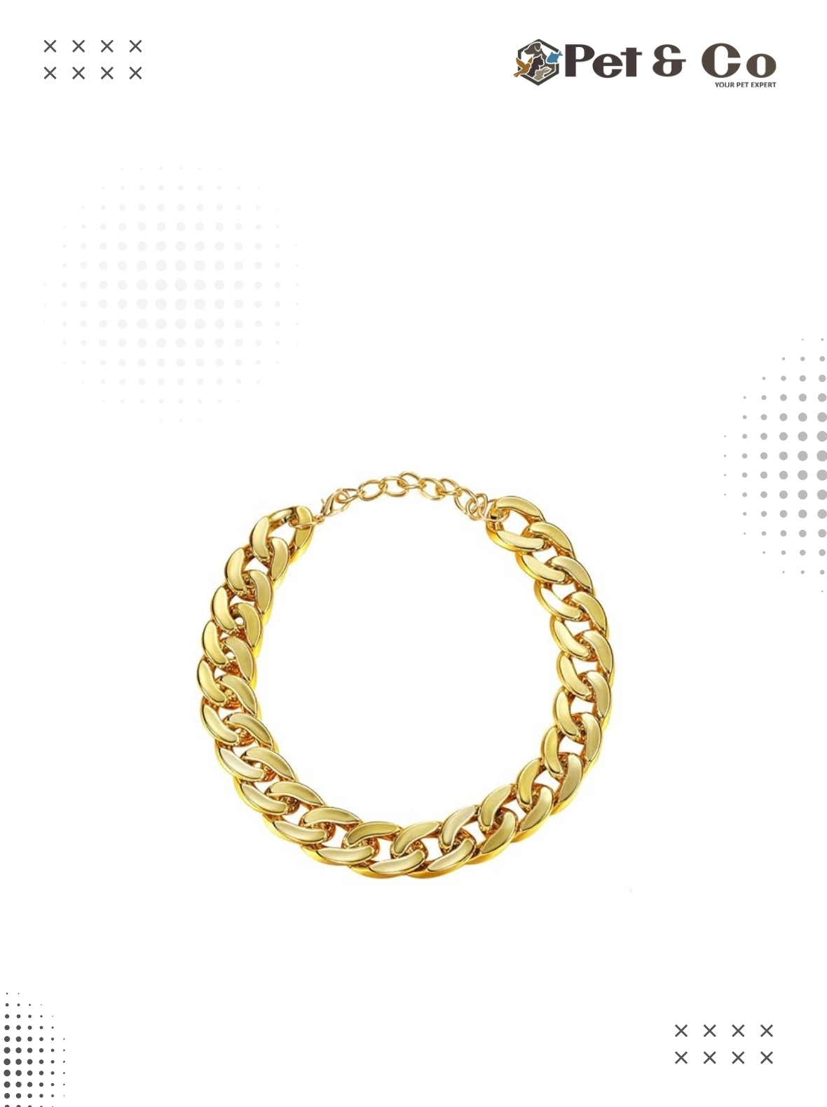 Dog Chain Gold Necklace Chain (Plastic Material) 29 Inch